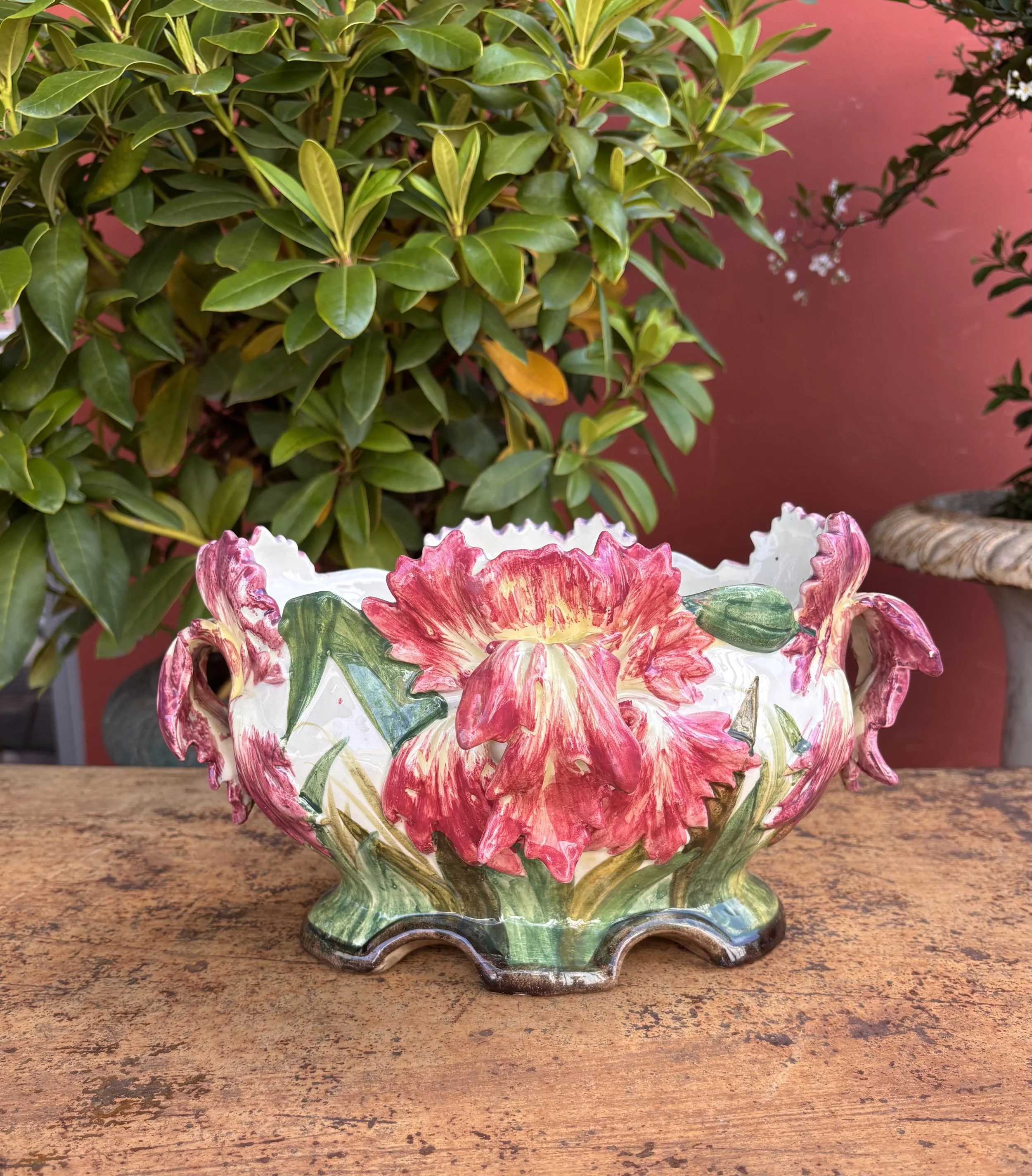 Petite jardinière en faïence, Delphin Massier, XIXème siècle