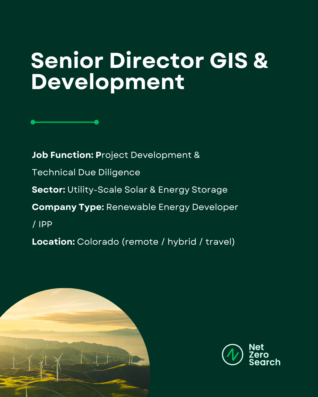 Senior Director GIS Development Energy Transition Candidate