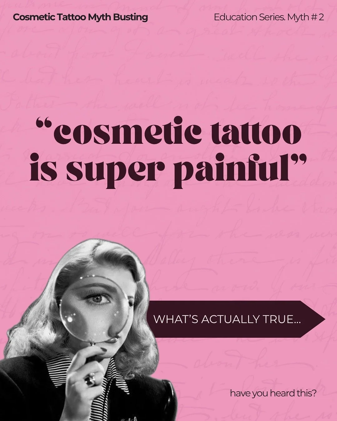 ✨ Cosmetic Tattoo Fact Check ✨

MYTH: Cosmetic tattooing is super painful.
FACT: With proper numbing, most clients are surprised by how comfortable it actually feels.

For brows, many clients don&rsquo;t need any numbing at all since it just feels li