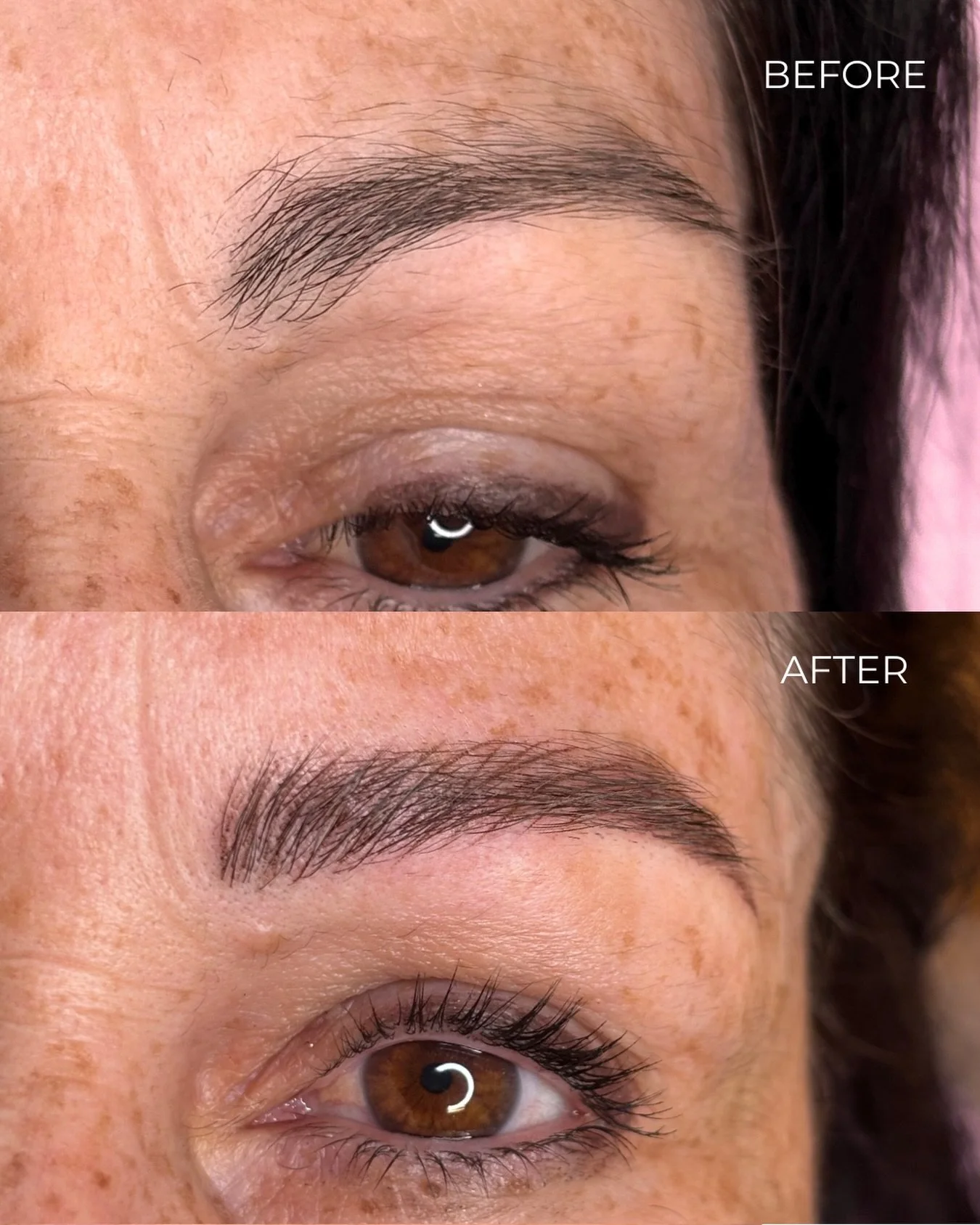 Fresh Nano Brows for my gorgeous client today.
I have a backlog of before and after pics that I need to post and I know I should go oldest to newest but this was such a focused session for me today. Client goals were to add definition and refine shap