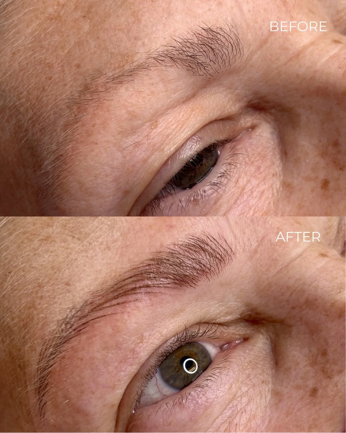 Before and after nano hair strokes #nanohairstrokes #nanobrowsballarat #harmonyandhuepmua #cosmetictattoomelbourne #permanentmakeupballarat