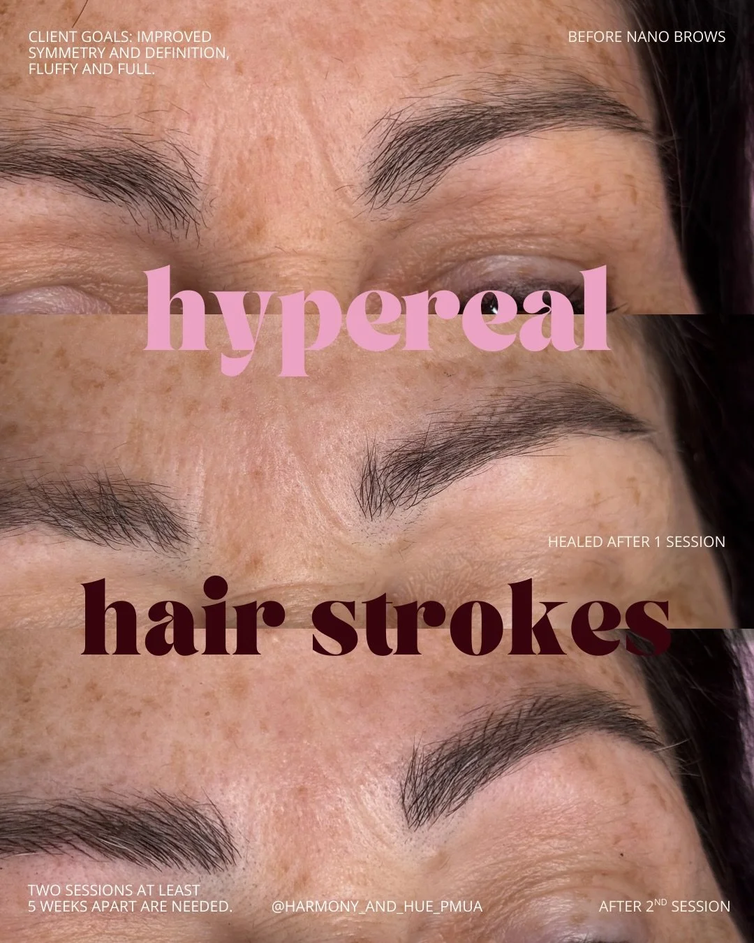 Nano brows, hair strokes, hyper realism brows.  Whatever you want to call them, I love them. I love tattooing them and you will love wearing them! Looking for soft, natural eyebrow tattoo that doesn&rsquo;t make it look like you have two caterpillars