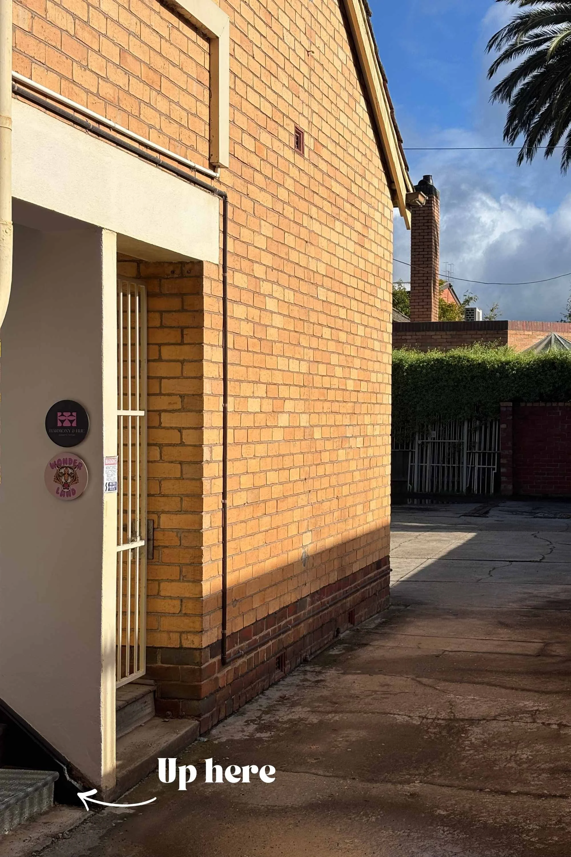 Photo of stairway entrance to Cosmetic Tattoo Studio in Ballarat