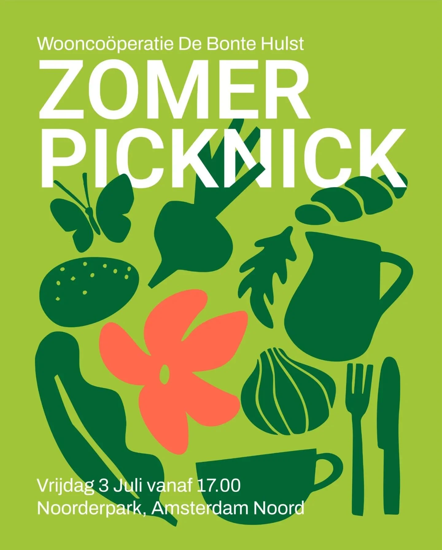 De Bonte Hulst nodigt je uit voor onze zomerpicknick voor iedereen die ons een warm hart toedraagt! 

Vraag je je af met wie je vriend/collega/ouder/kind/huisgenoot straks gaat wonen? Woon je in Noord en wil je je toekomstige buren leren kennen? Wil 