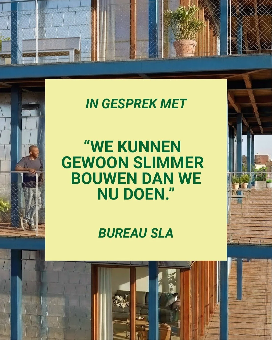 In gesprek met onze architect @bureausla! 🧱