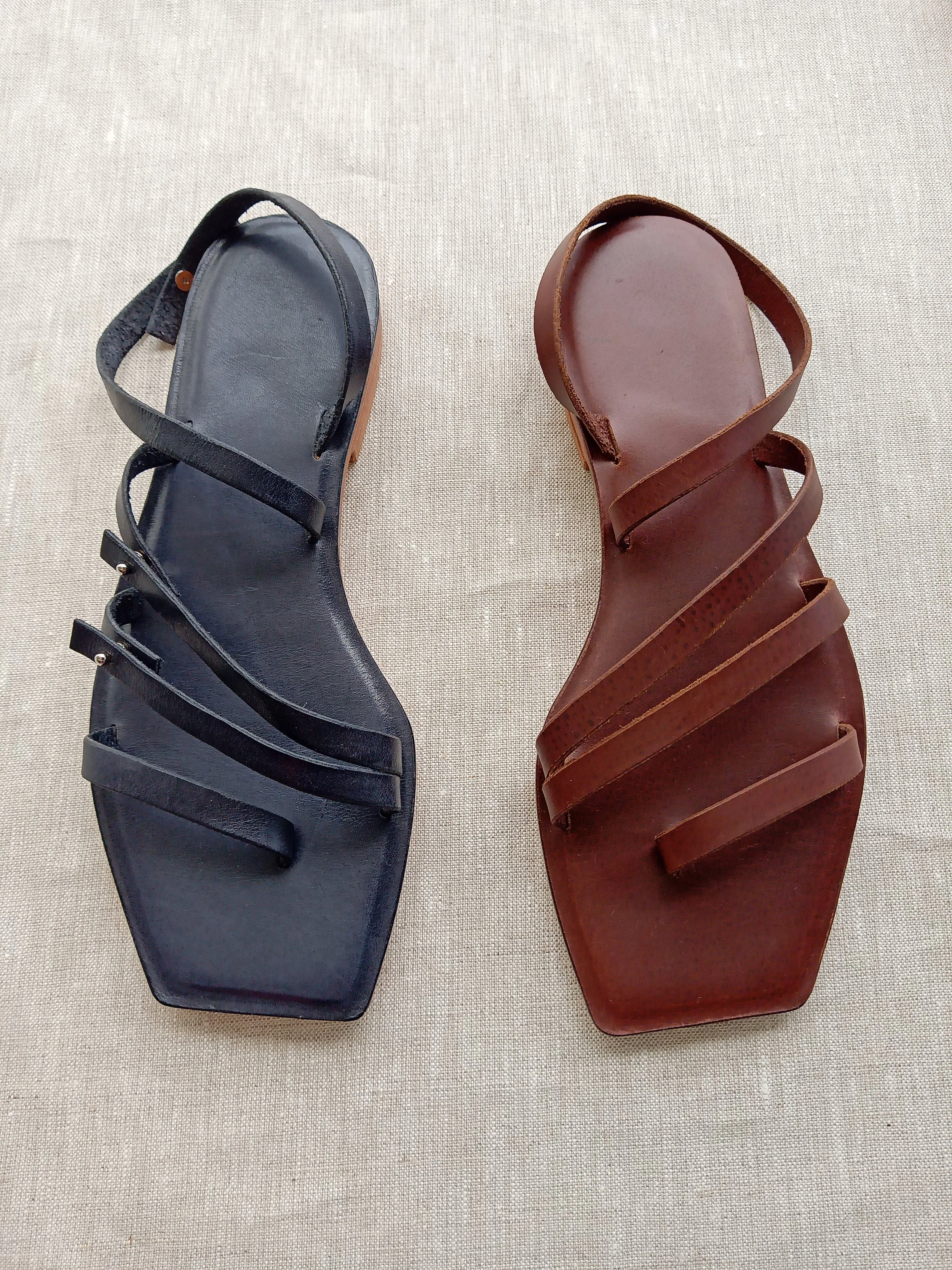 Handmade sandals - adjustable and fixed strap styles