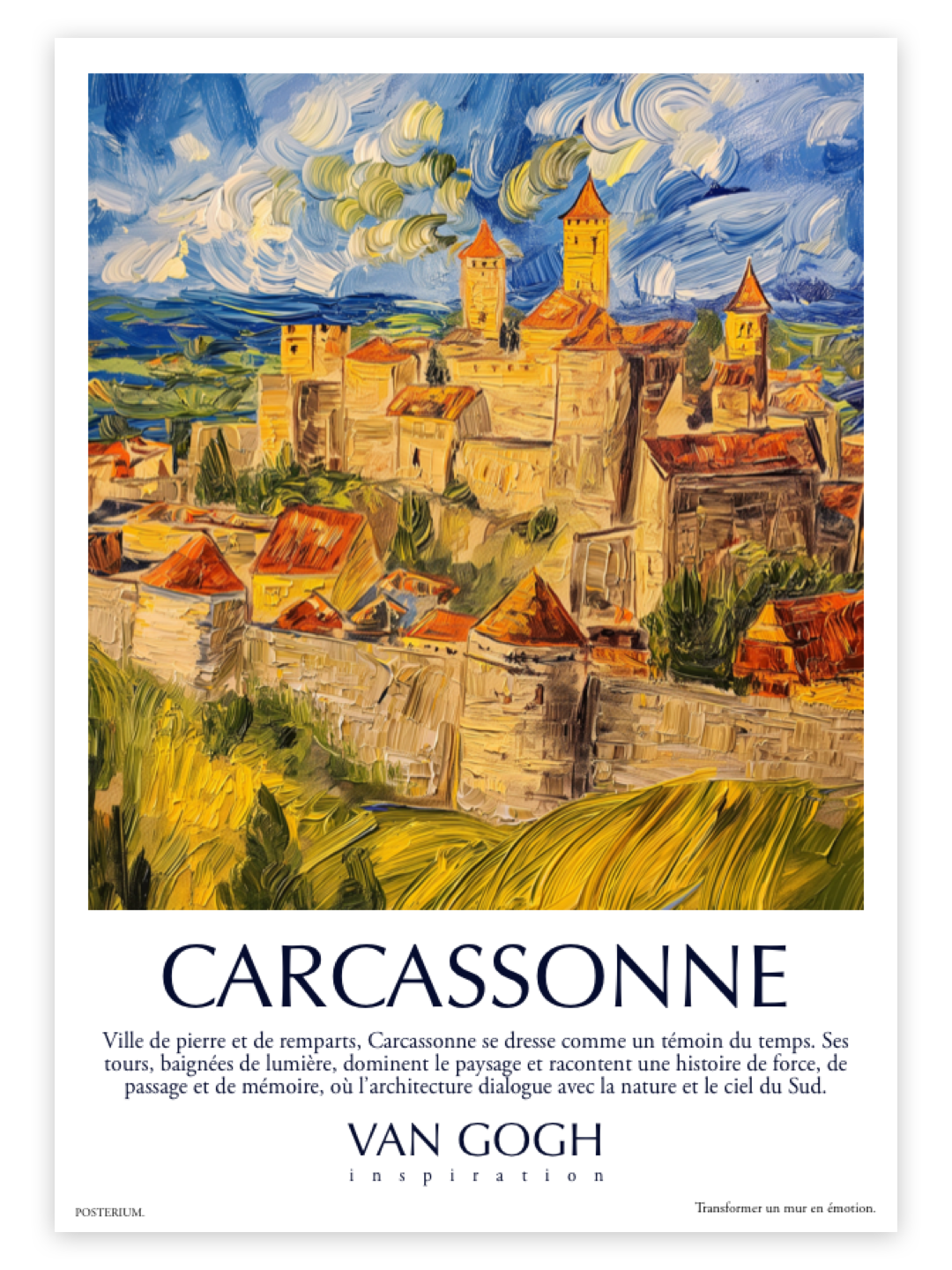 Carcassonne — affiche  Collection Van Gogh Inspiration