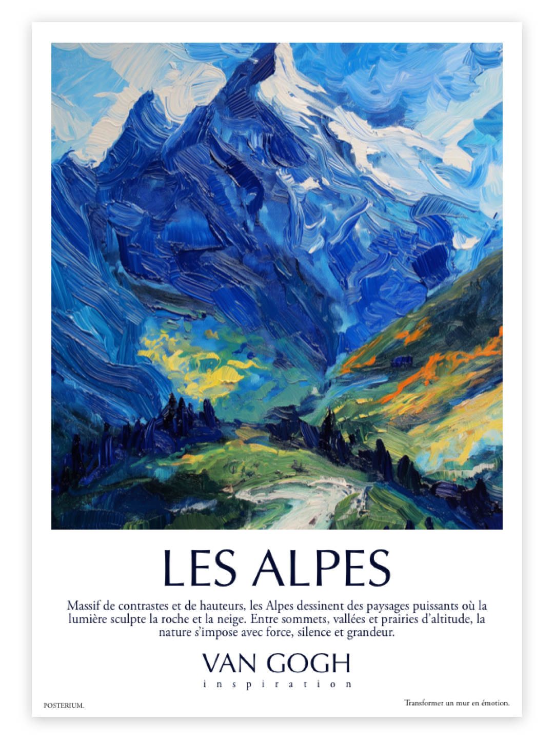 Les Alpes — affiche  Collection Van Gogh Inspiration