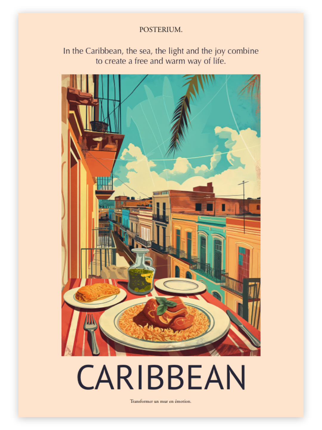 A Good Place To Be – Caribbean affiche Design insertion