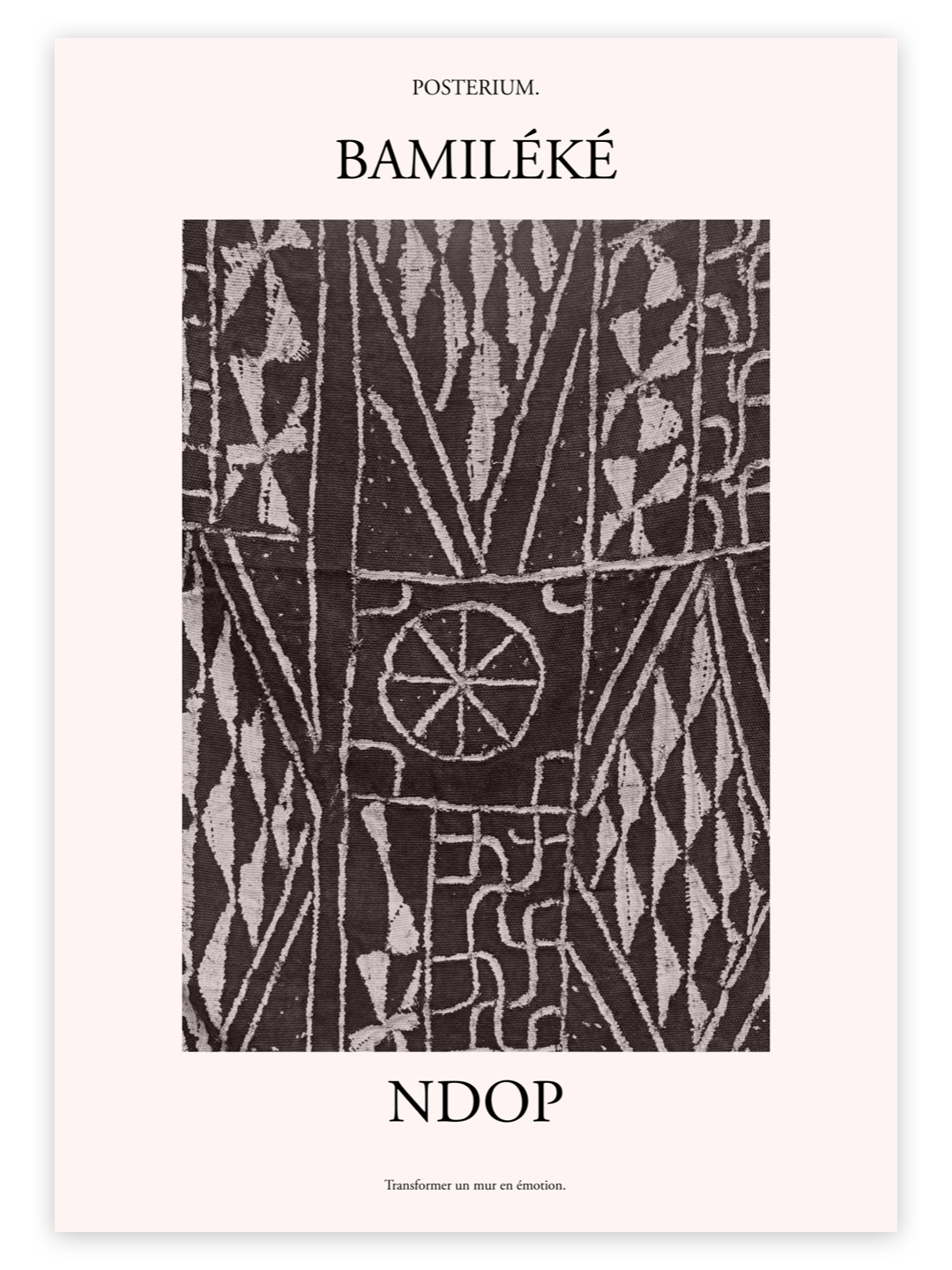 Bamileke Ndop tissus texture N°1 affiche