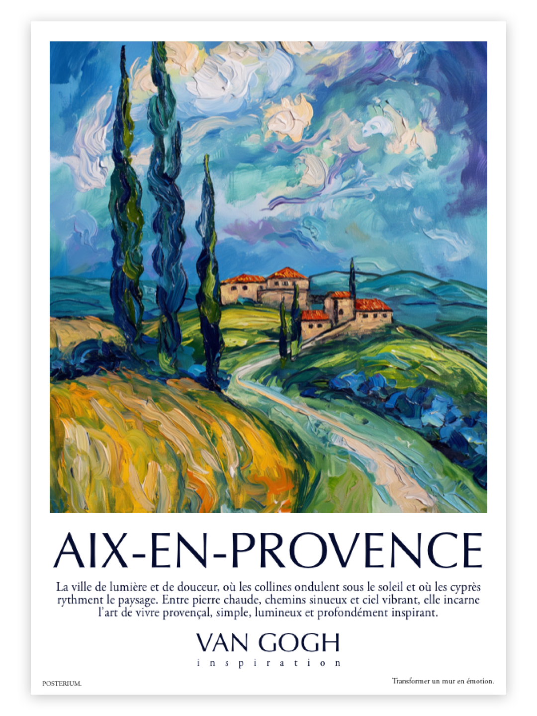 Aix-en-Provence — affiche  Collection Van Gogh Inspiration