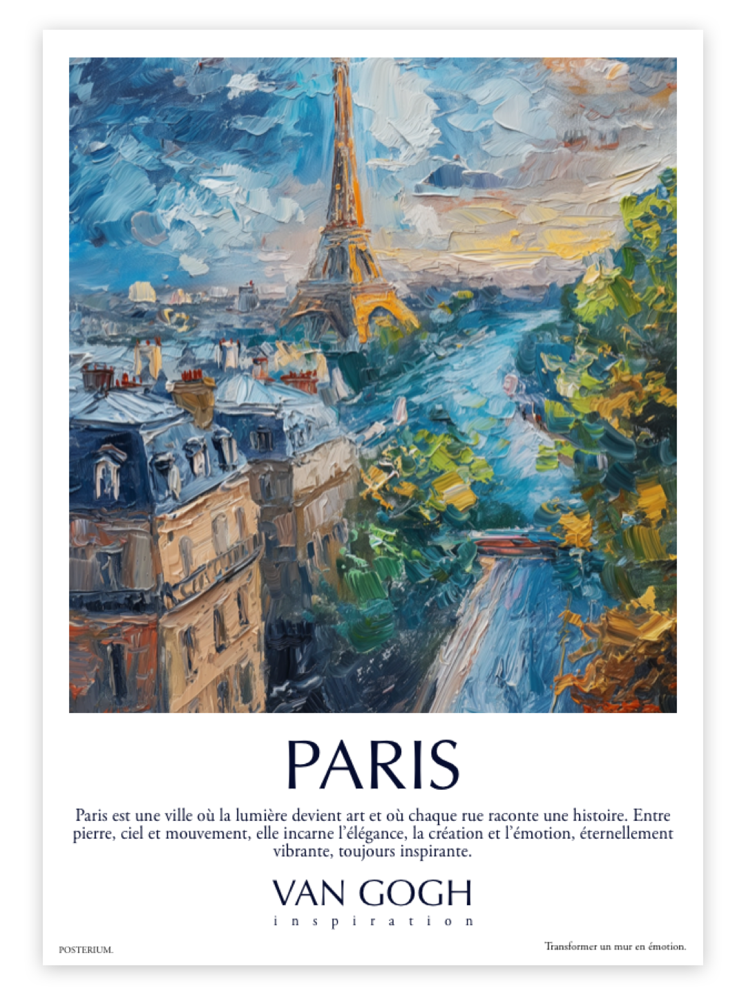 Paris — affiche  Collection Van Gogh Inspiration