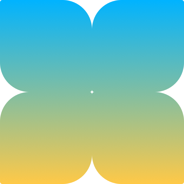 Dégradé de couleurs bleu, turquoise, vert, jaune pâle, et beige dans un motif symétrique en forme de fleurs stylisées