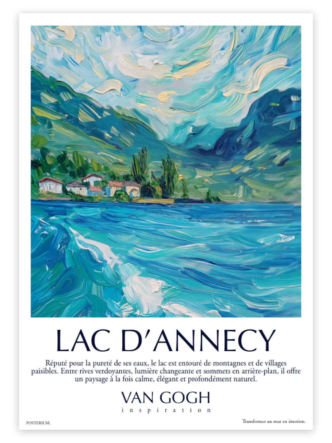 Lac d’Annecy — affiche  Collection Van Gogh Inspiration