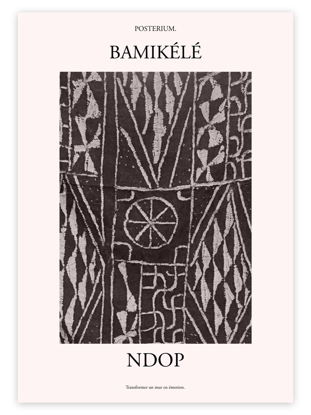 Bamikele Ndop tissus texture N°1 affiche