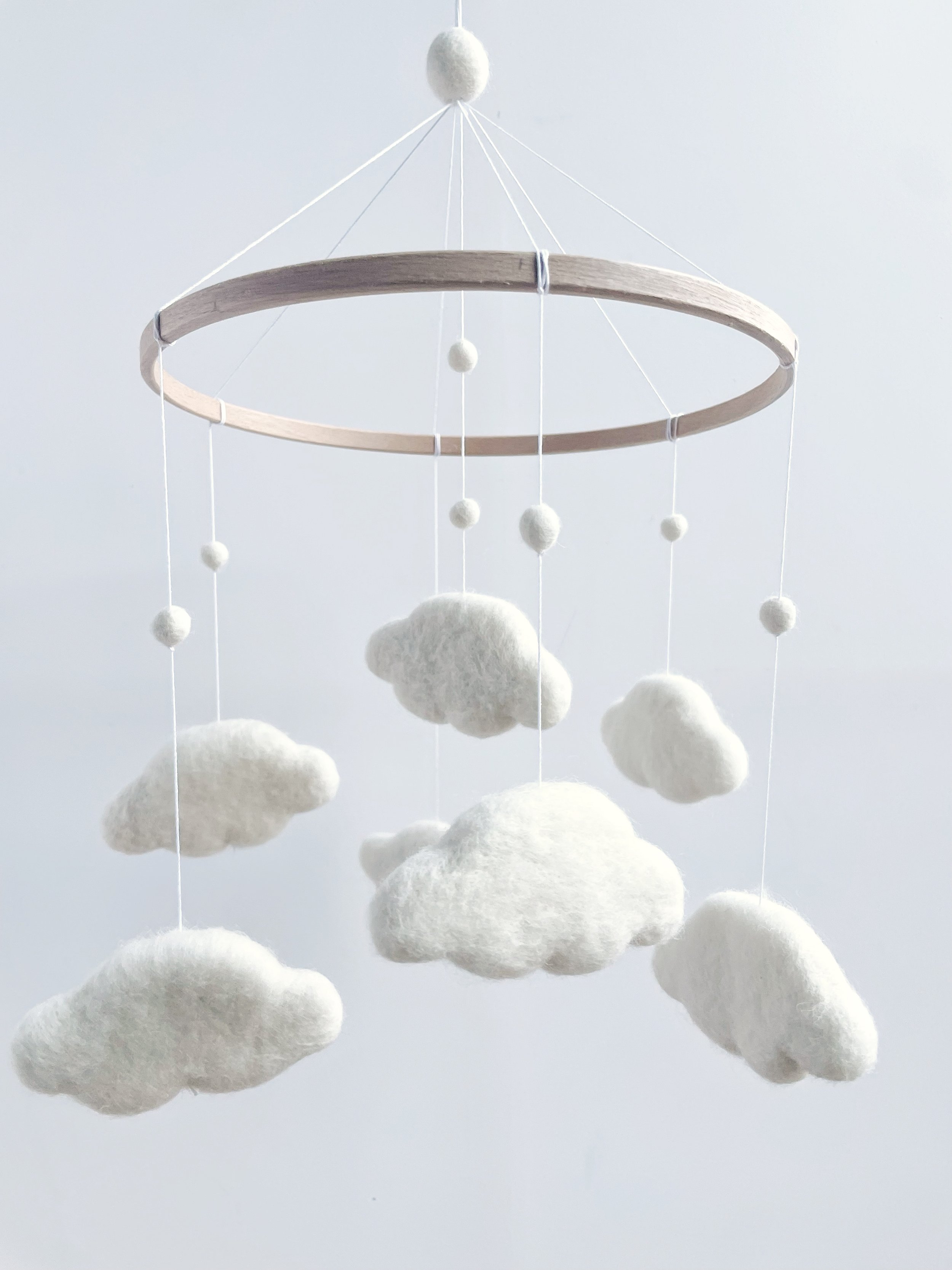 DIY No Sew Cloud Nursery Mobile