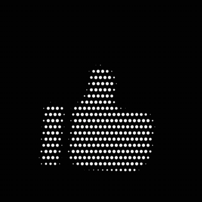 Une icône de pouce levé