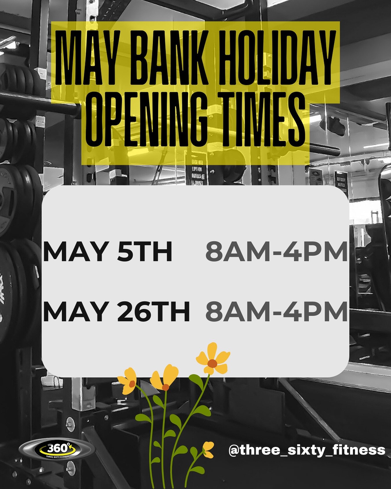 Our opening times for the upcoming May bank holidays! 🌻 

We hope you get to enjoy the sunshine ☀️