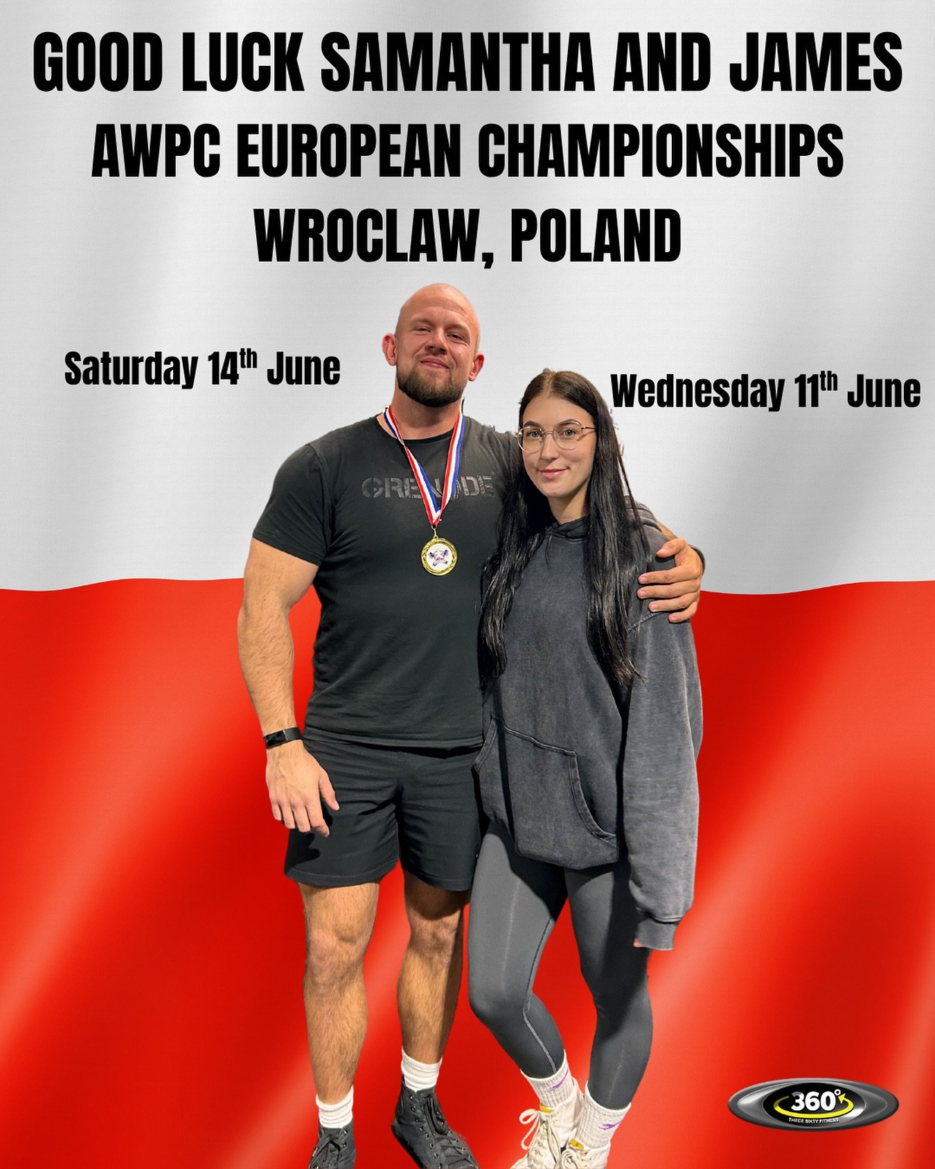 Wishing the best of luck to our amazing coaches Samantha and James as they head off to compete at the AWPC European Powerlifting Championships this week! 💪🌍

Samantha hits the platform on Wednesday 11th June, and James competes on Saturday 14th Jun