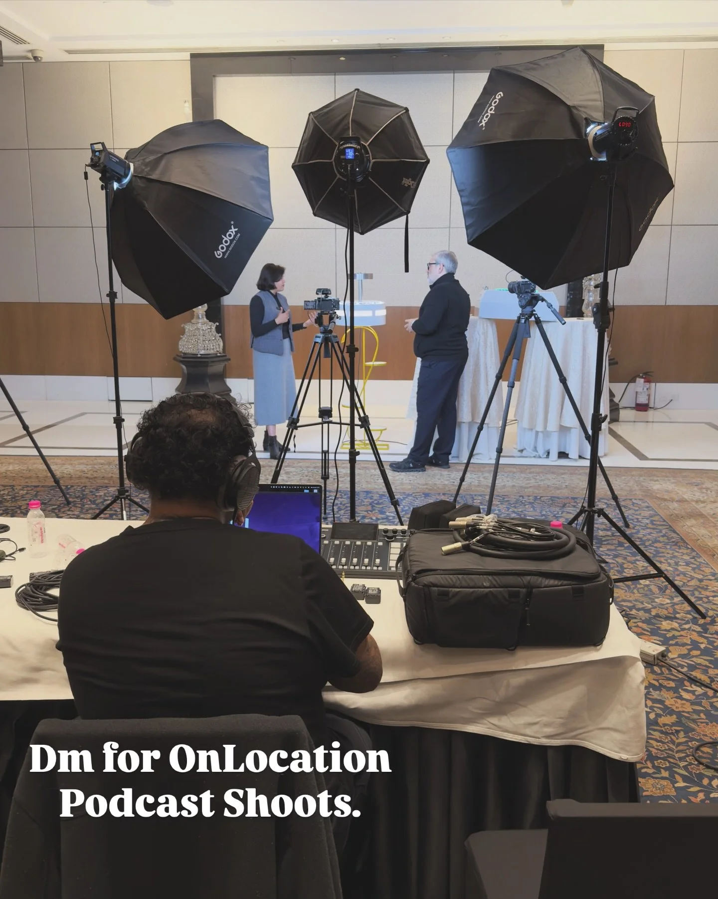 Sometimes we take our work on the go to fit our clients' schedules, shooting at locations that work best for them and saving them city traffic hassle. DM us to know how we can help you save time. #talktopiapodcasts
