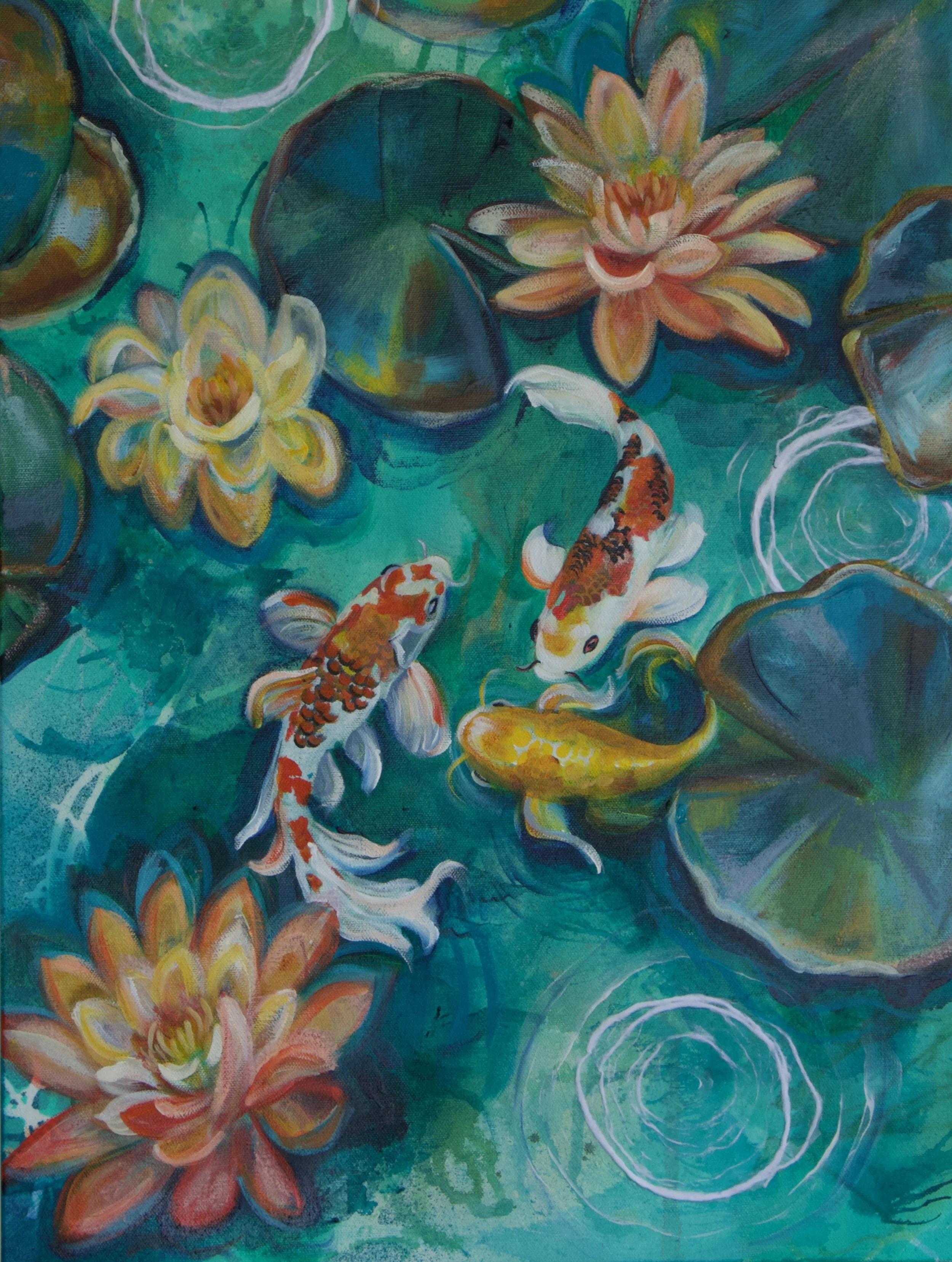 Koi Pond Serenity Fine Art Print