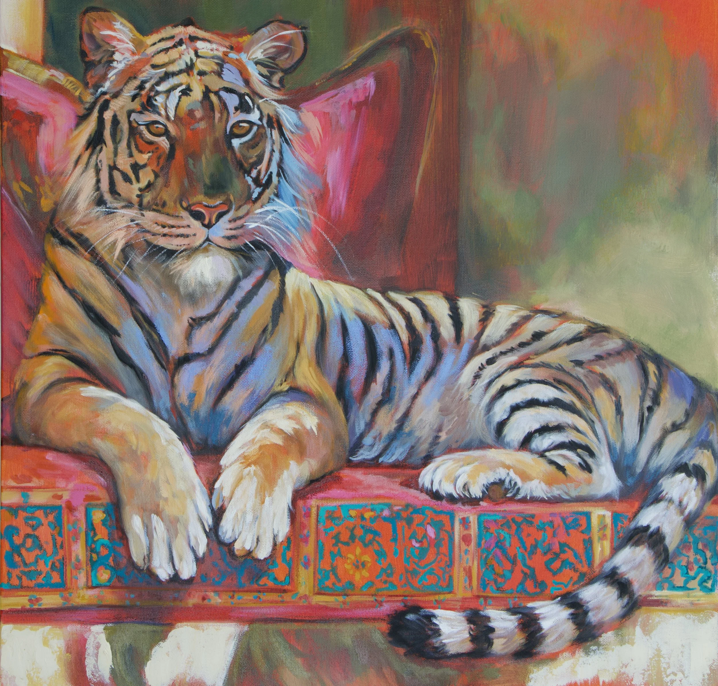 Majestic Tiger Oil Painting on Canvas 24 x 24