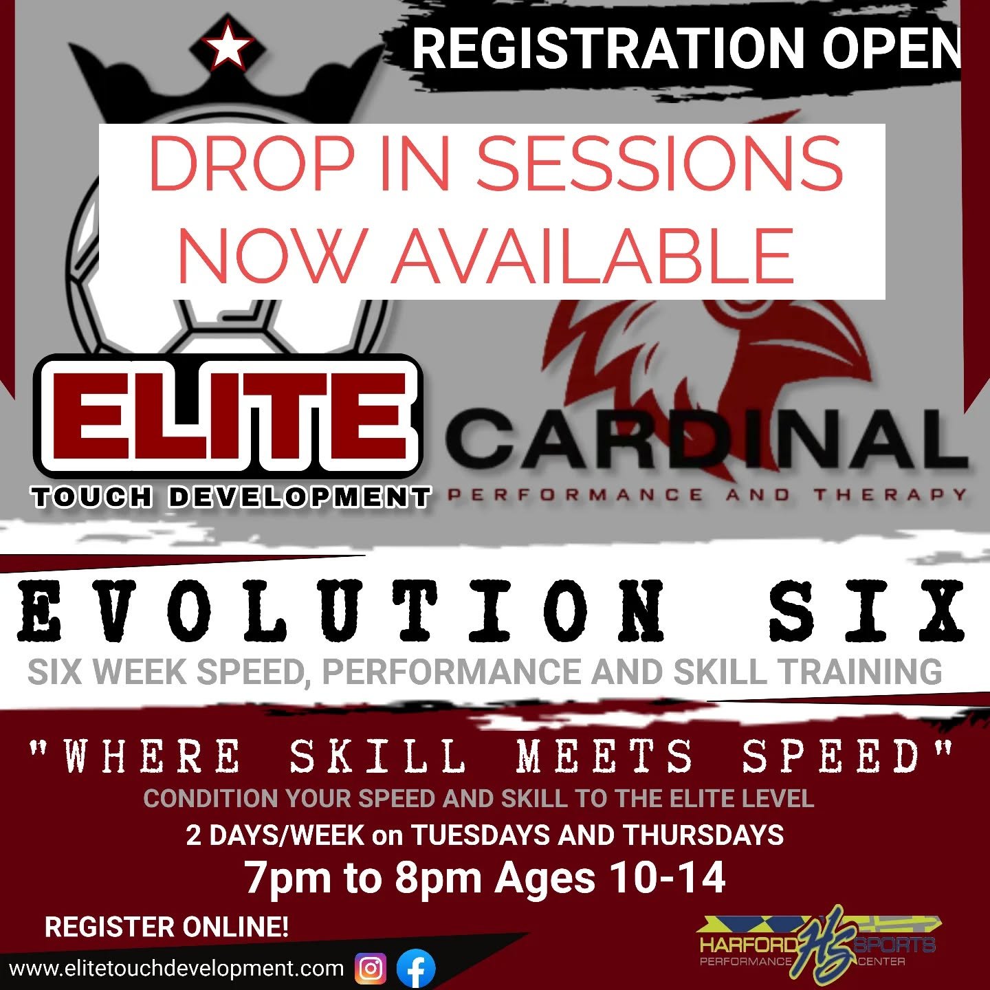 🚨Drop In Sessions Available 🚨

Can't make all the sessions?
Don't worry, we got you covered! ✅

ON THE BALL ⚽ Performance AND Skill training💪

Register for the full session or sign up for what days work for you!

Visit www.elitetouchdevelopment.co