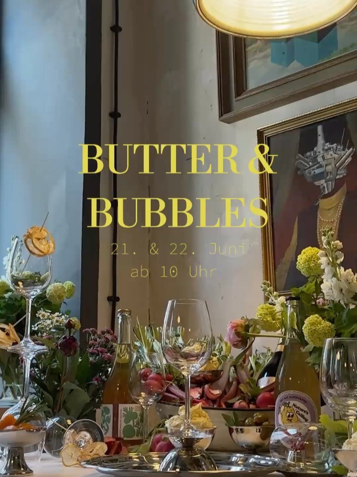 Noch mehr Butter, noch mehr Bubbles! 🧈🍾
Am 21. und 22.6. wird wieder gebruncht!

Getreu dem Motto never change a running system bleiben wir den Grundprinzipien treu: Wieder erwartet euch ein vegetarisches Shared Plates Men&uuml; und Filterkaffee oh