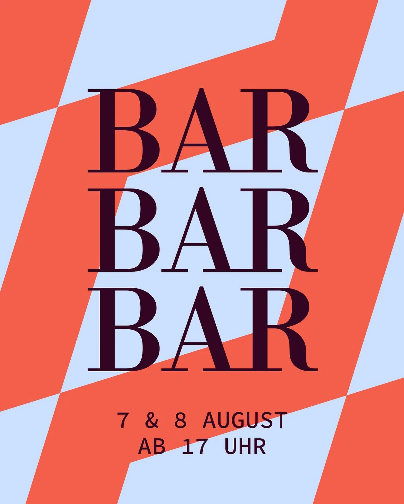 Diese Woche nur BAR BAR statt BAR BAR BAR - denn wir sind nur Donnerstag und Freitag da. Samstag haben wir eine geschlossene Gesellschaft zu Gast aber freuen uns um so mehr auf euch an den beiden anderen Tagen - denn: in der K&uuml;rze liegt die W&uu