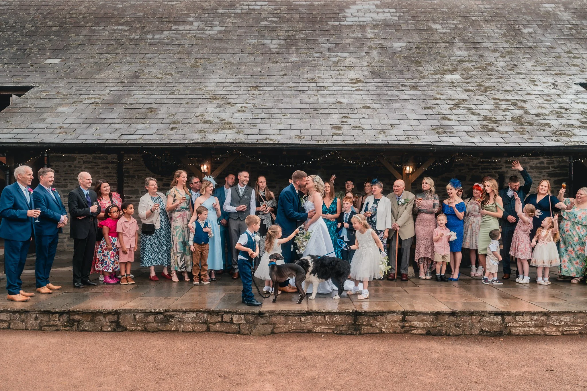 Emotional wedding ceremony at Barn at Brynich in Wales