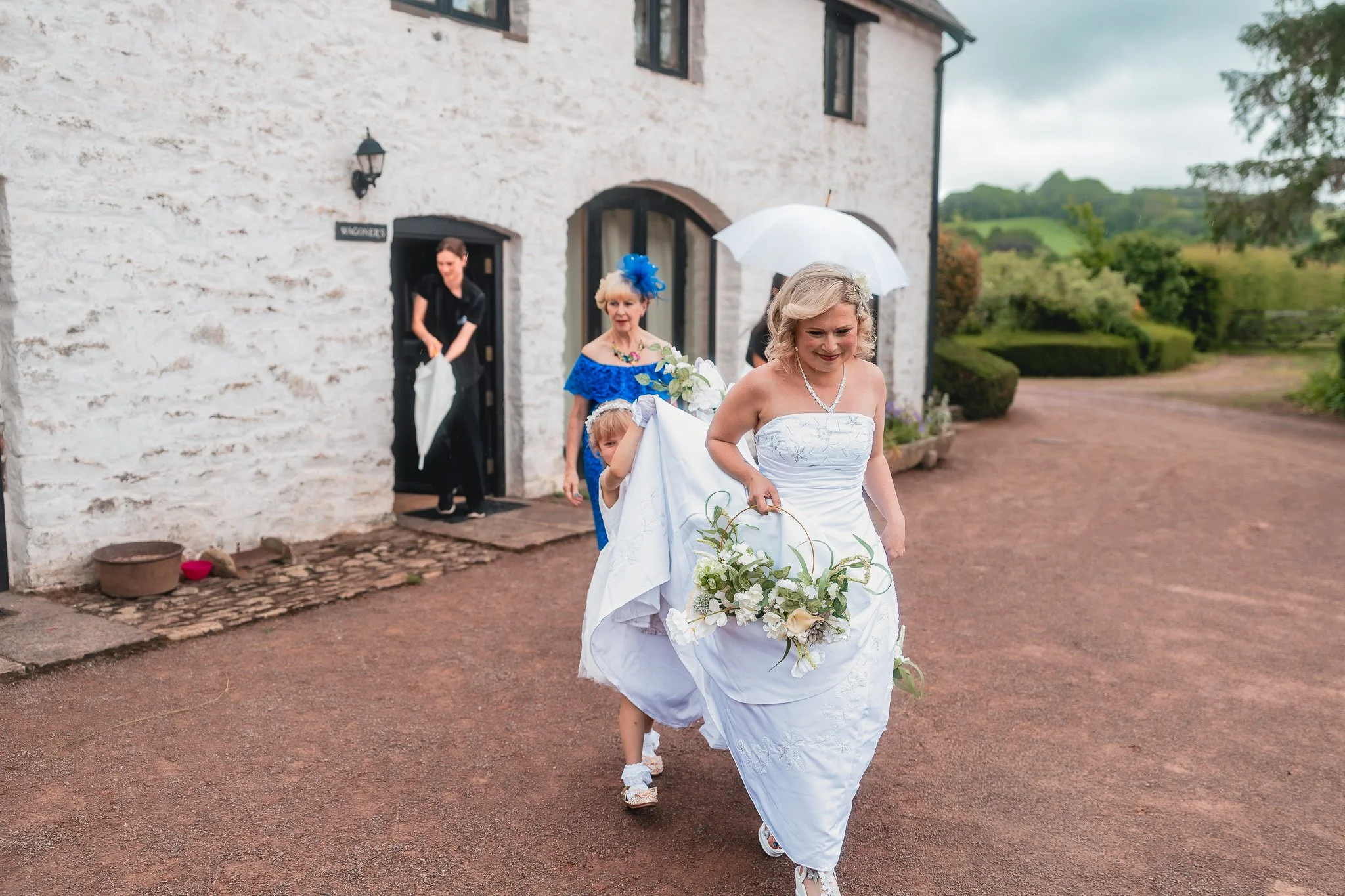 Emotional wedding ceremony at Barn at Brynich in Wales