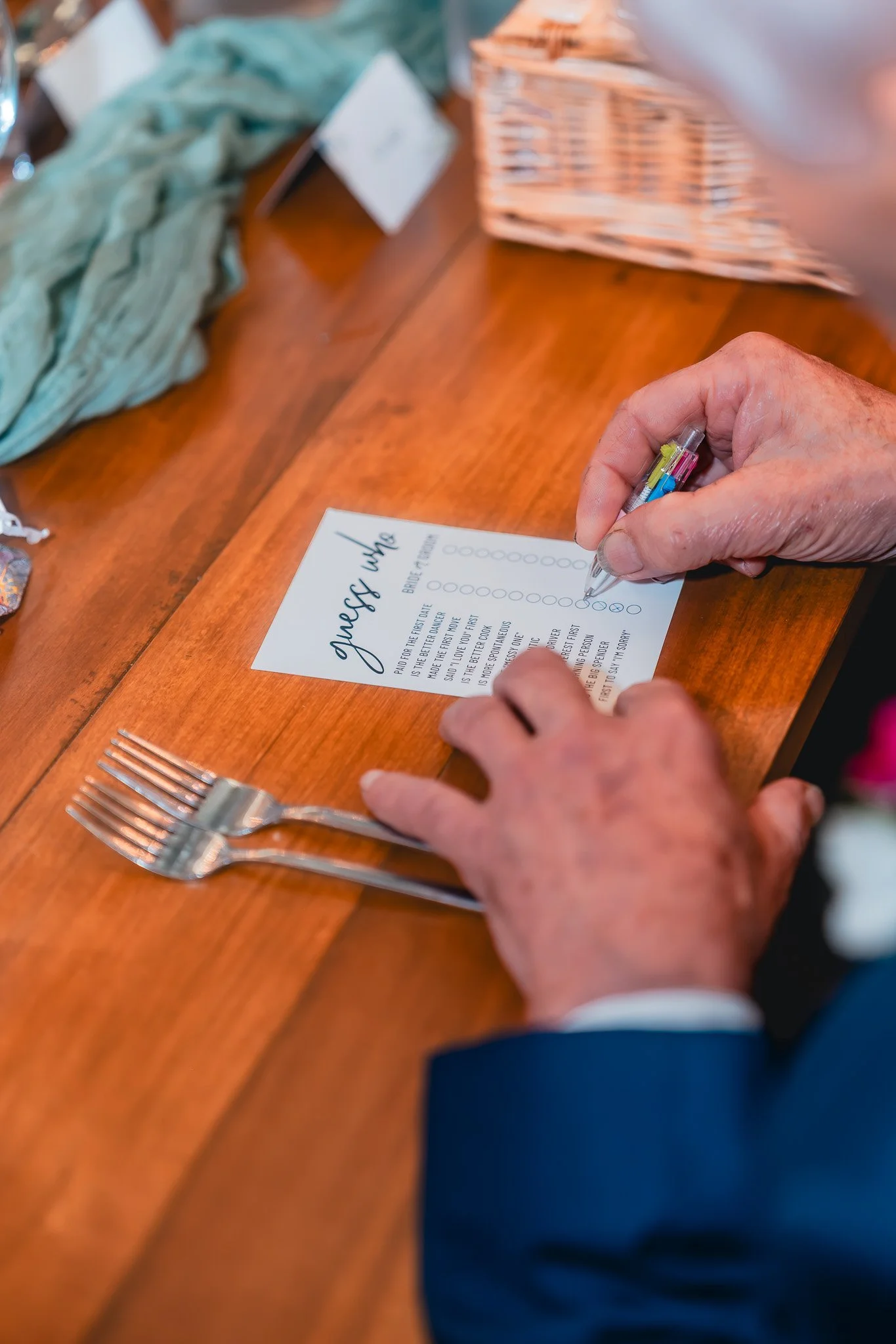 Relaxed wedding breakfast at Barn at Brynich