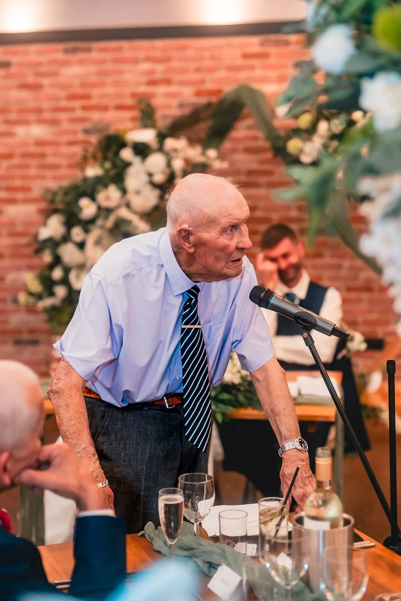 Relaxed wedding breakfast at Barn at Brynich