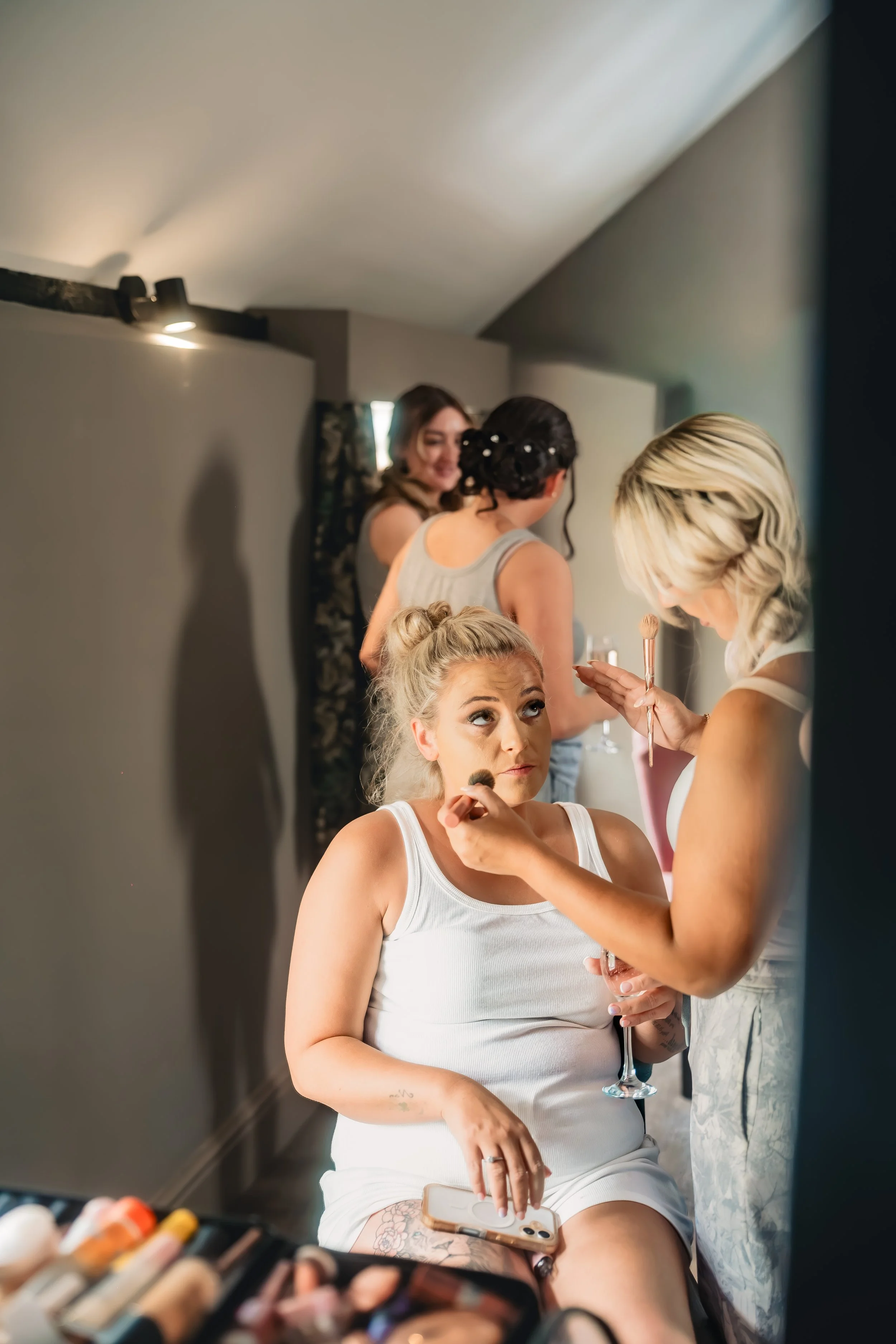 Kayleigh and Lewis wedding-Brook Marston Farm Hotel-Bridal prep