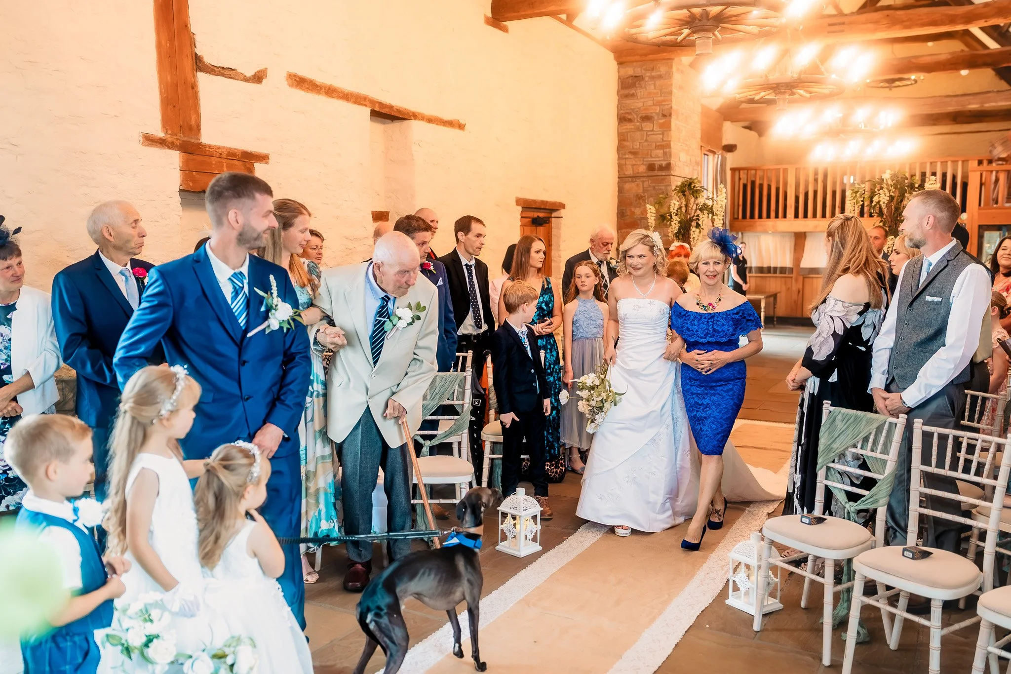 Emotional wedding ceremony at Barn at Brynich in Wales
