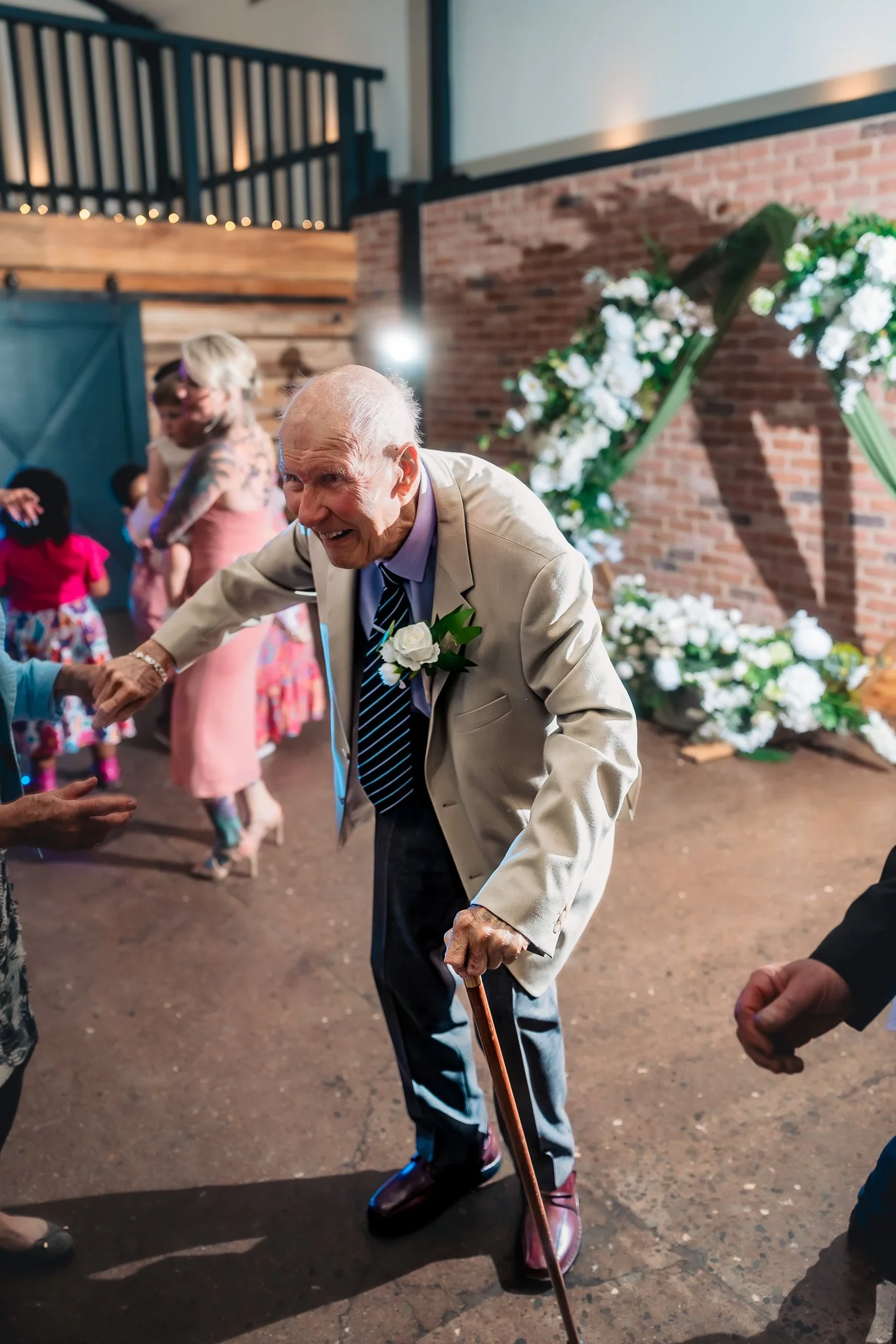 Evening celebrations at Barn at Brynich wedding