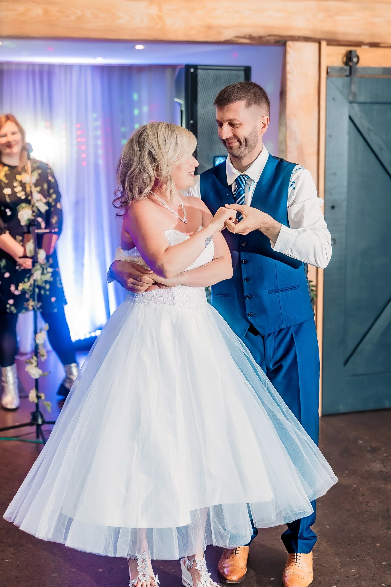 First dance at Barn at Brynich wedding reception