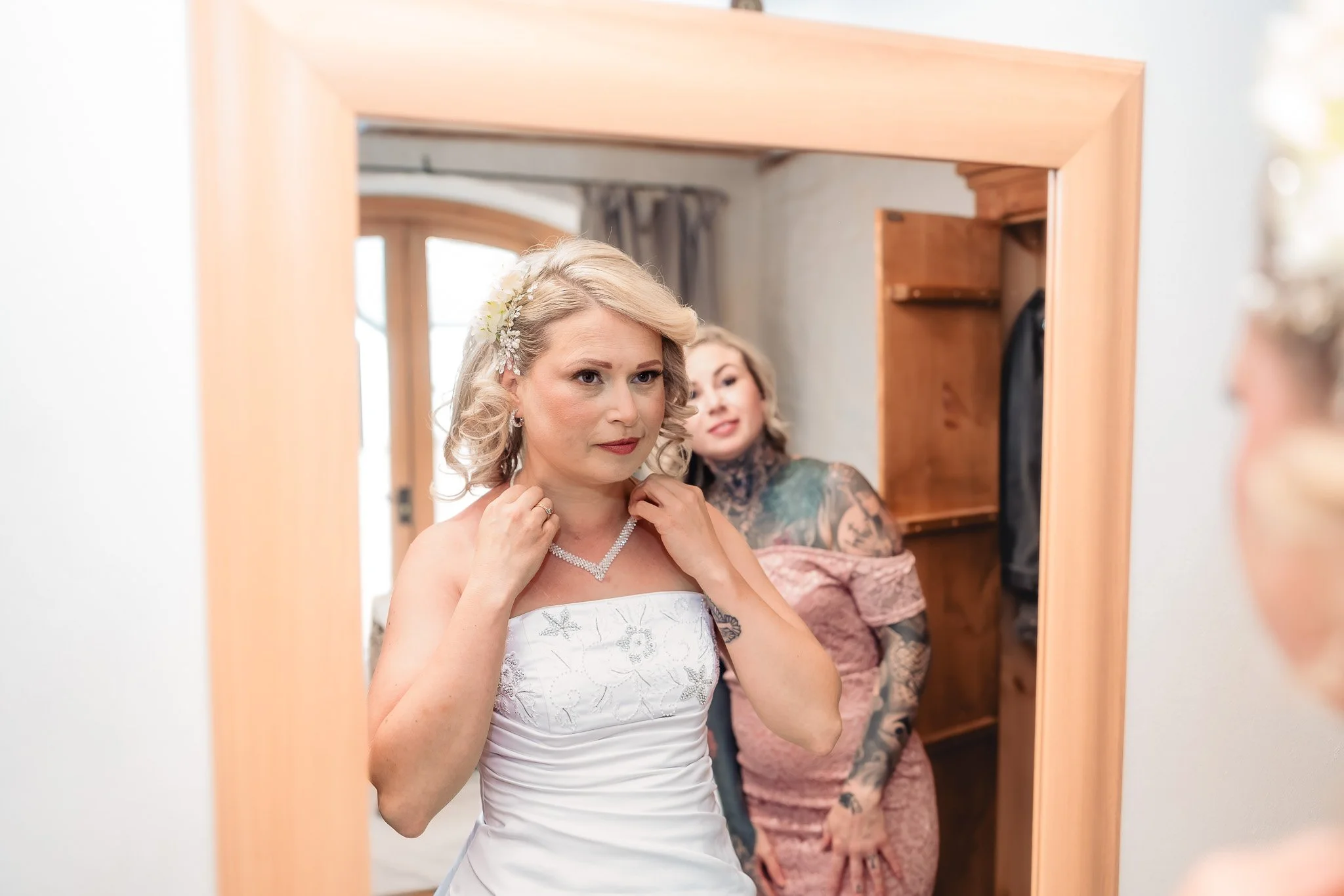 Emotional wedding ceremony at Barn at Brynich in Wales