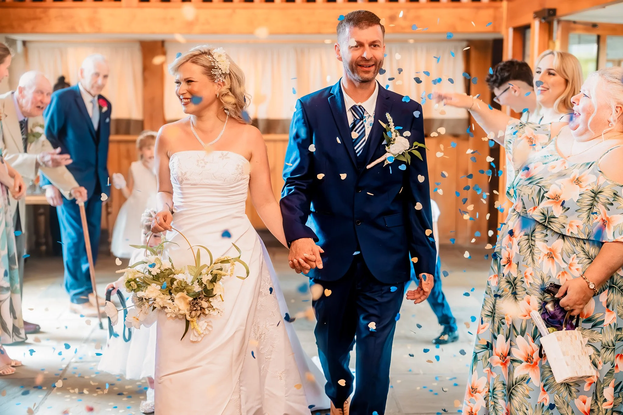 Emotional wedding ceremony at Barn at Brynich in Wales