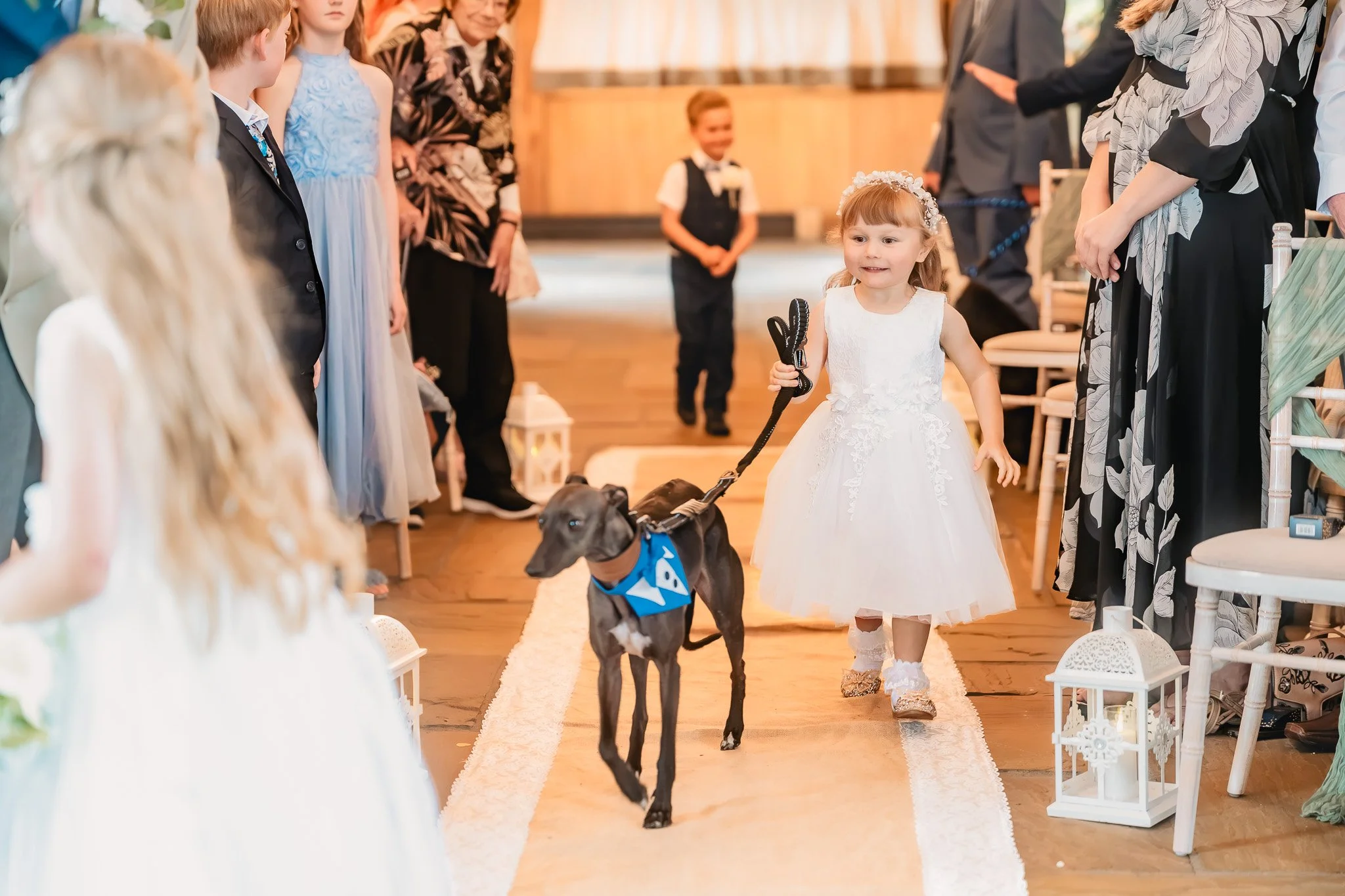 Emotional wedding ceremony at Barn at Brynich in Wales