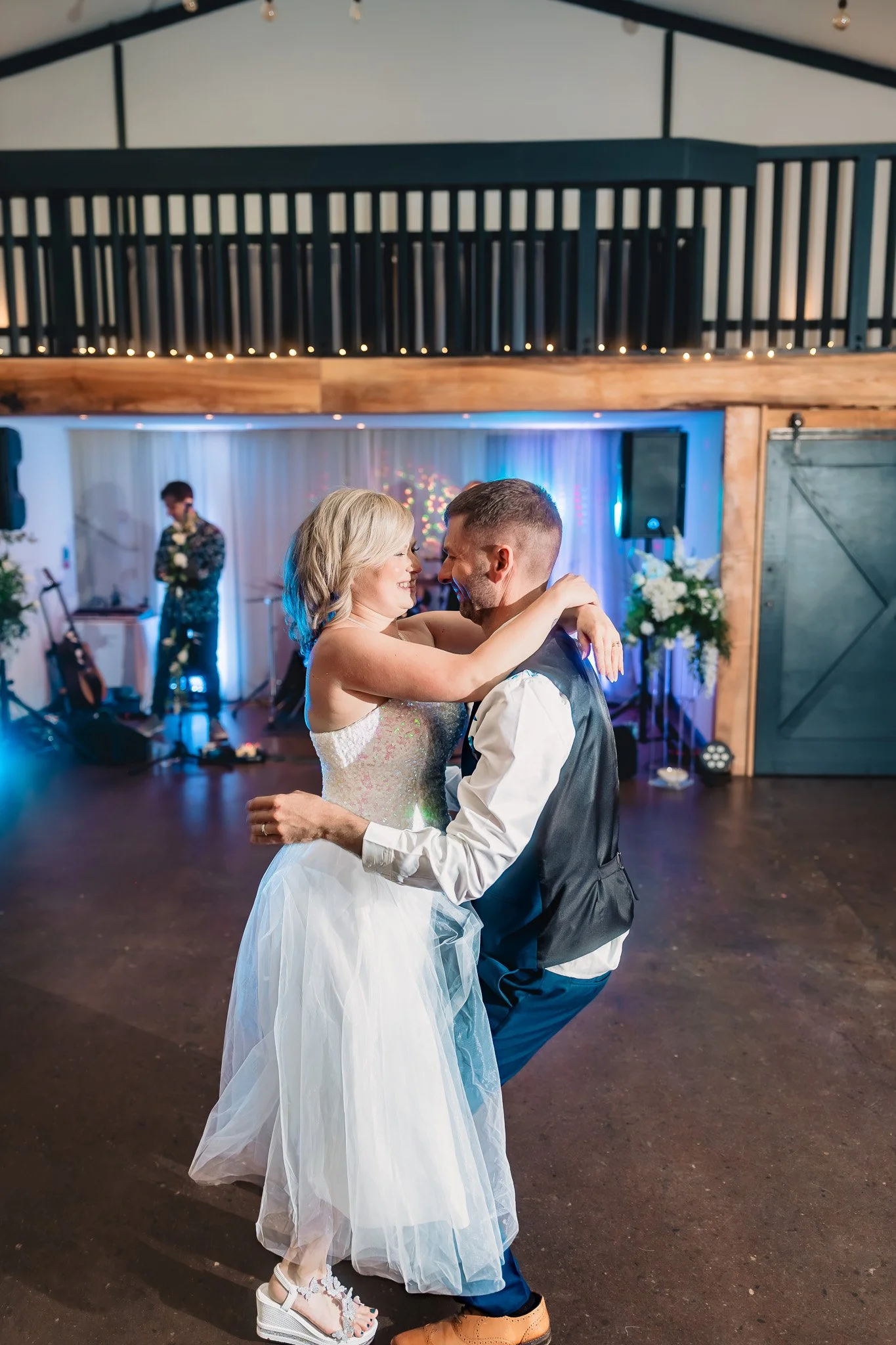 First dance at Barn at Brynich wedding reception