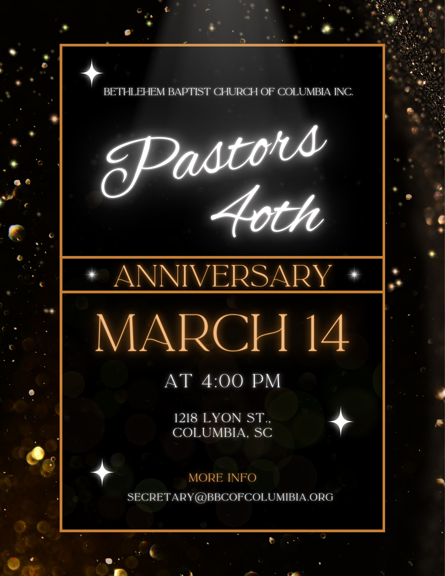 Pastors 40th Anniversary Celebration