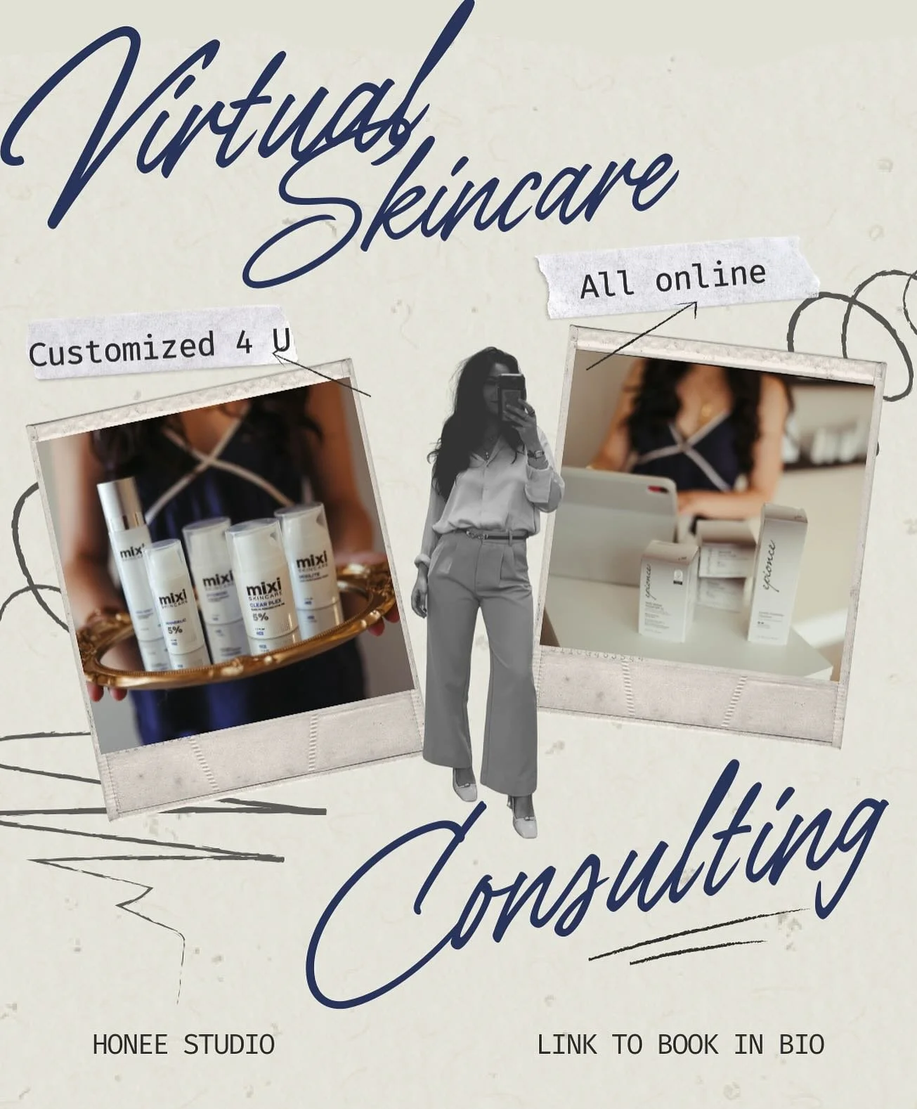Results from anywhere, even the comfort of your home &thinsp;
&thinsp;
Whether you&rsquo;re not local to me or are just tired of the guessing game when it comes to what products are right for you, this is where the Virtual Skincare Consultation comes