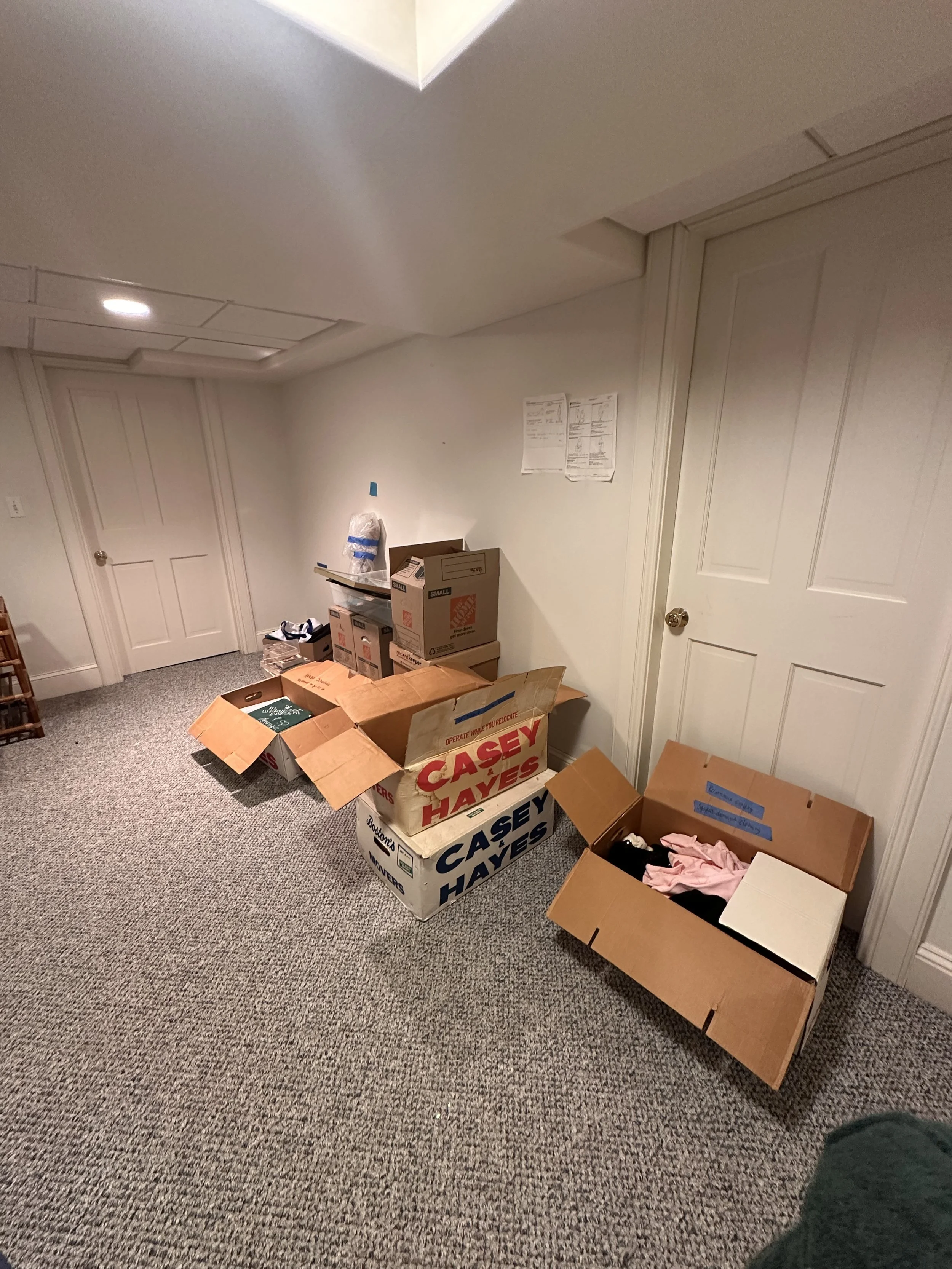 Packing boxes during an estate cleanout in Chestnut  Hill