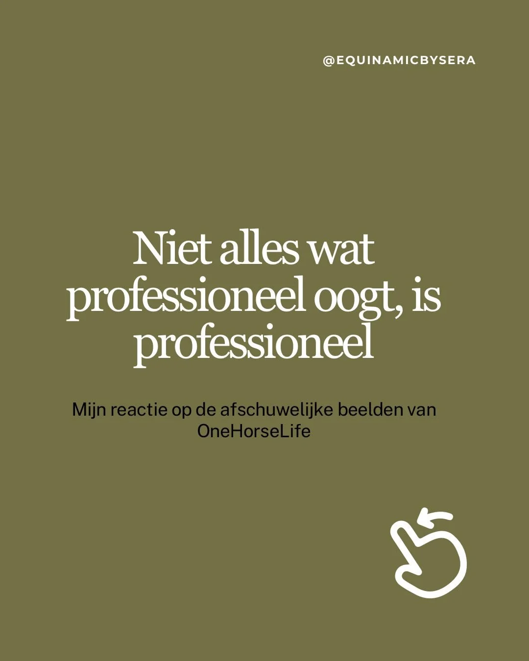 Gisteren verscheen er opnieuw een video online van een zogenaamde professionele paardentrainer met een groot bereik (Anna Marciniak van OneHorseLife. Iemand met tienduizenden volgers, dure cursussen en jonge mensen die door haar worden opgeleid tot i