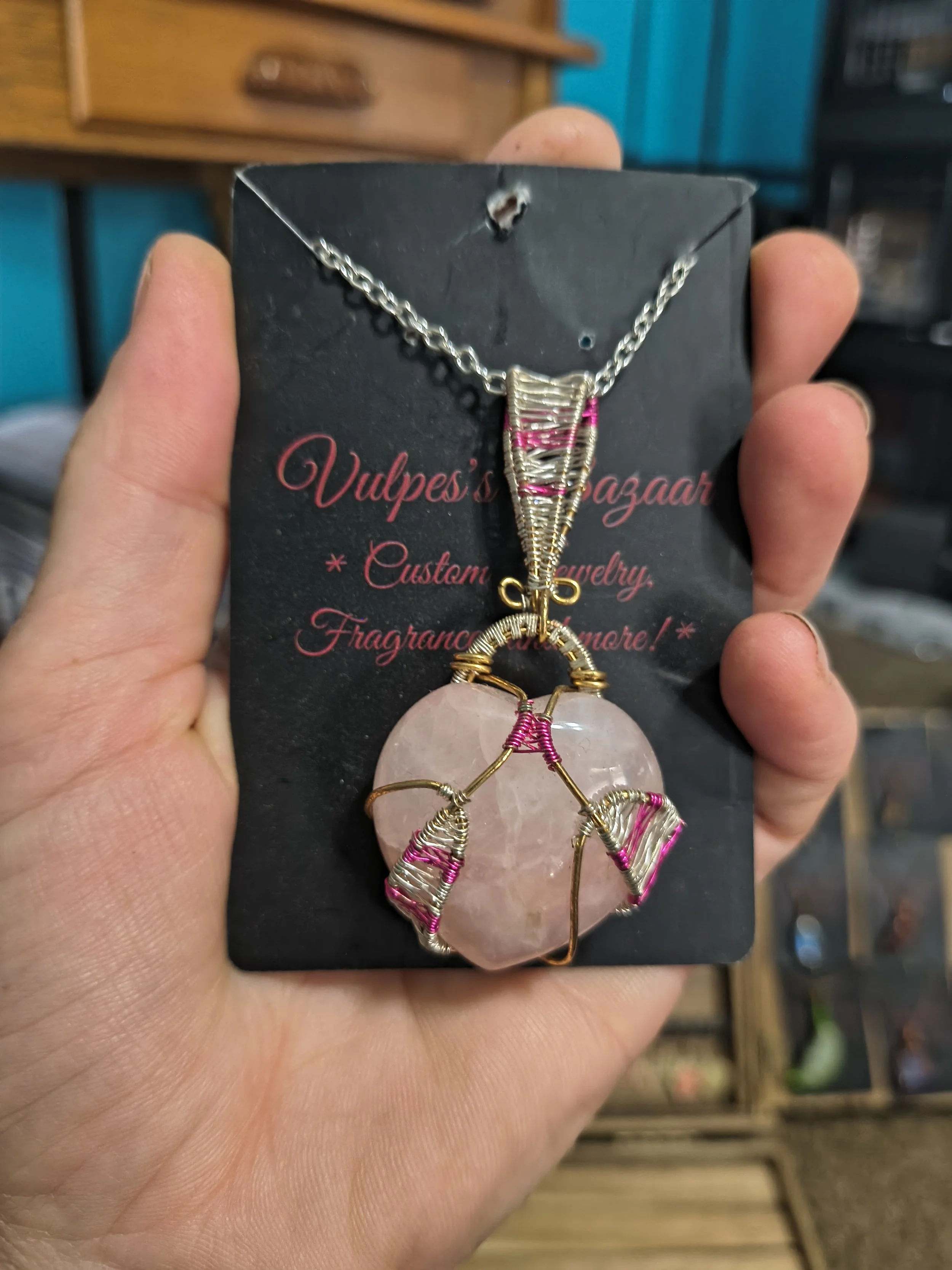 Puffy Rose Quartz Heart