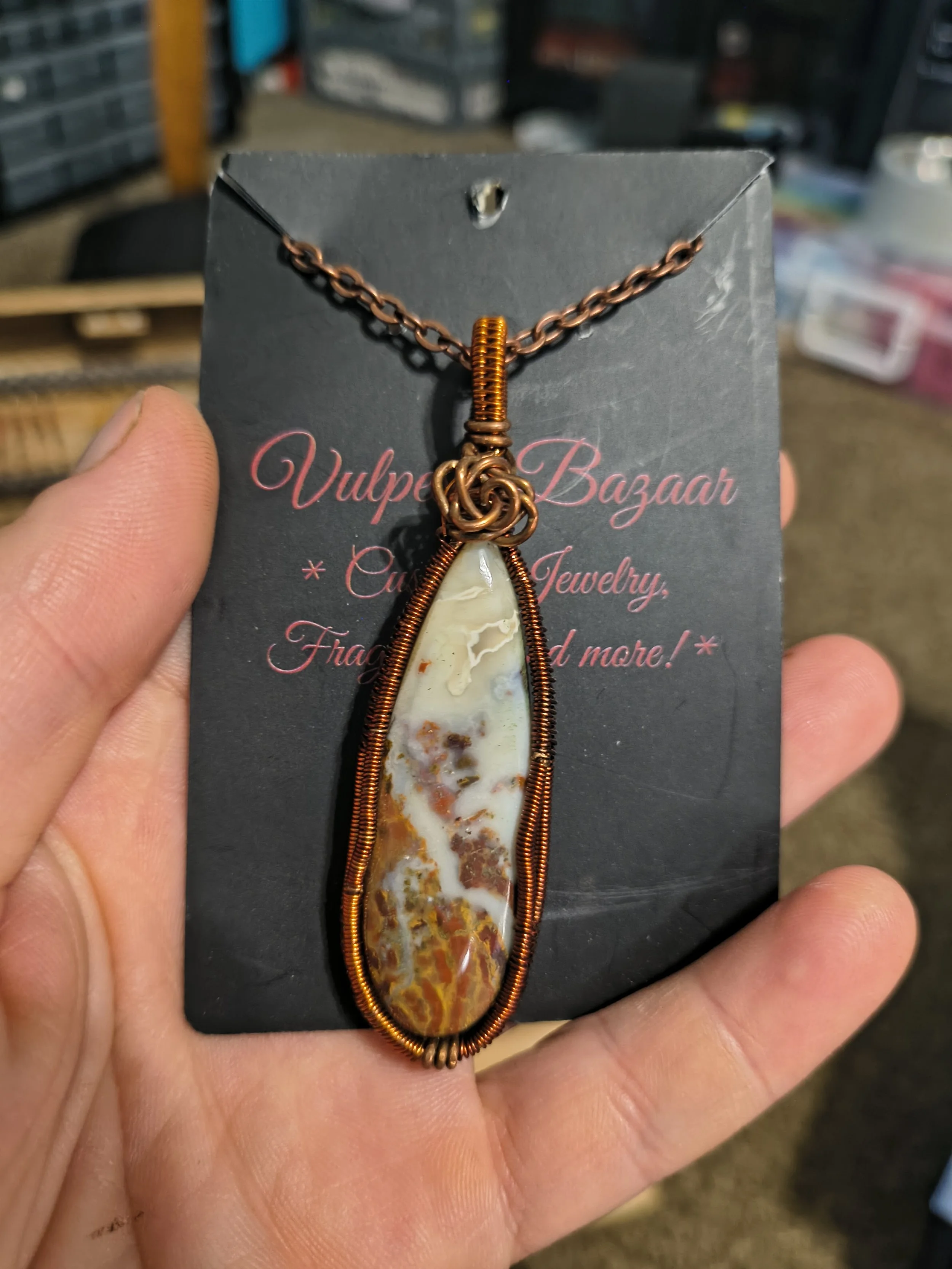 Seam Agate Pendant