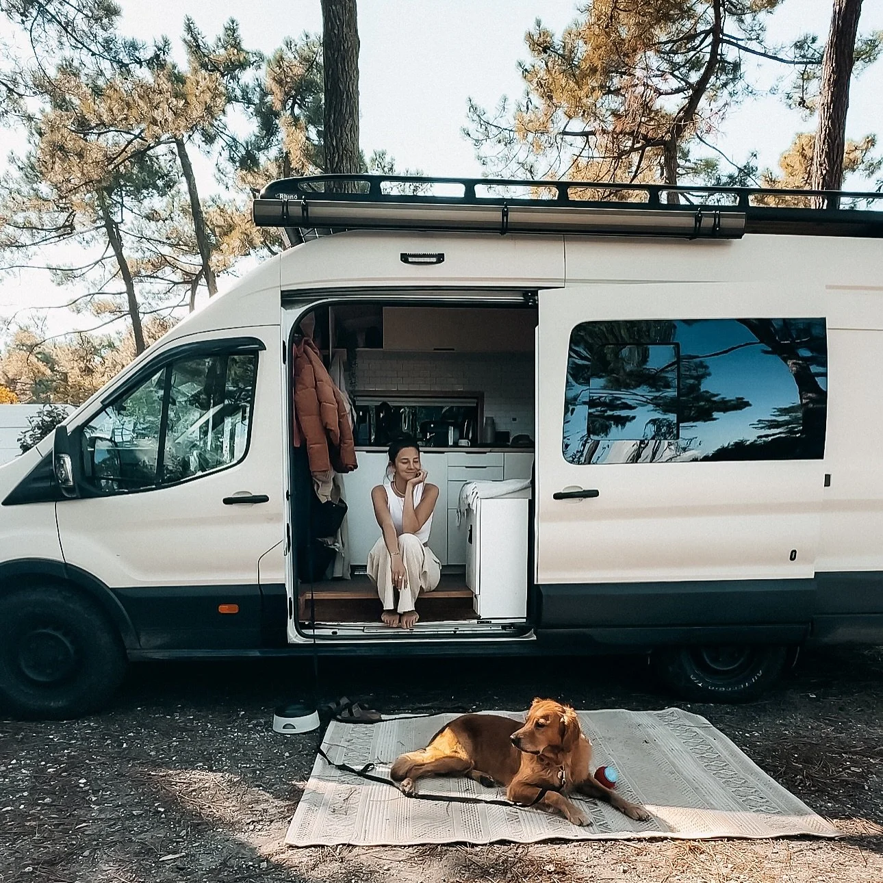 Back on the road and back in love with vanlife 🫶🏻

1. We treated ourselves to a campsite in the woods last night and it was everything we needed to recharge after a long drive 🚐 
2. Capturing moments on our new @campsnapcamera camcorder, which is 