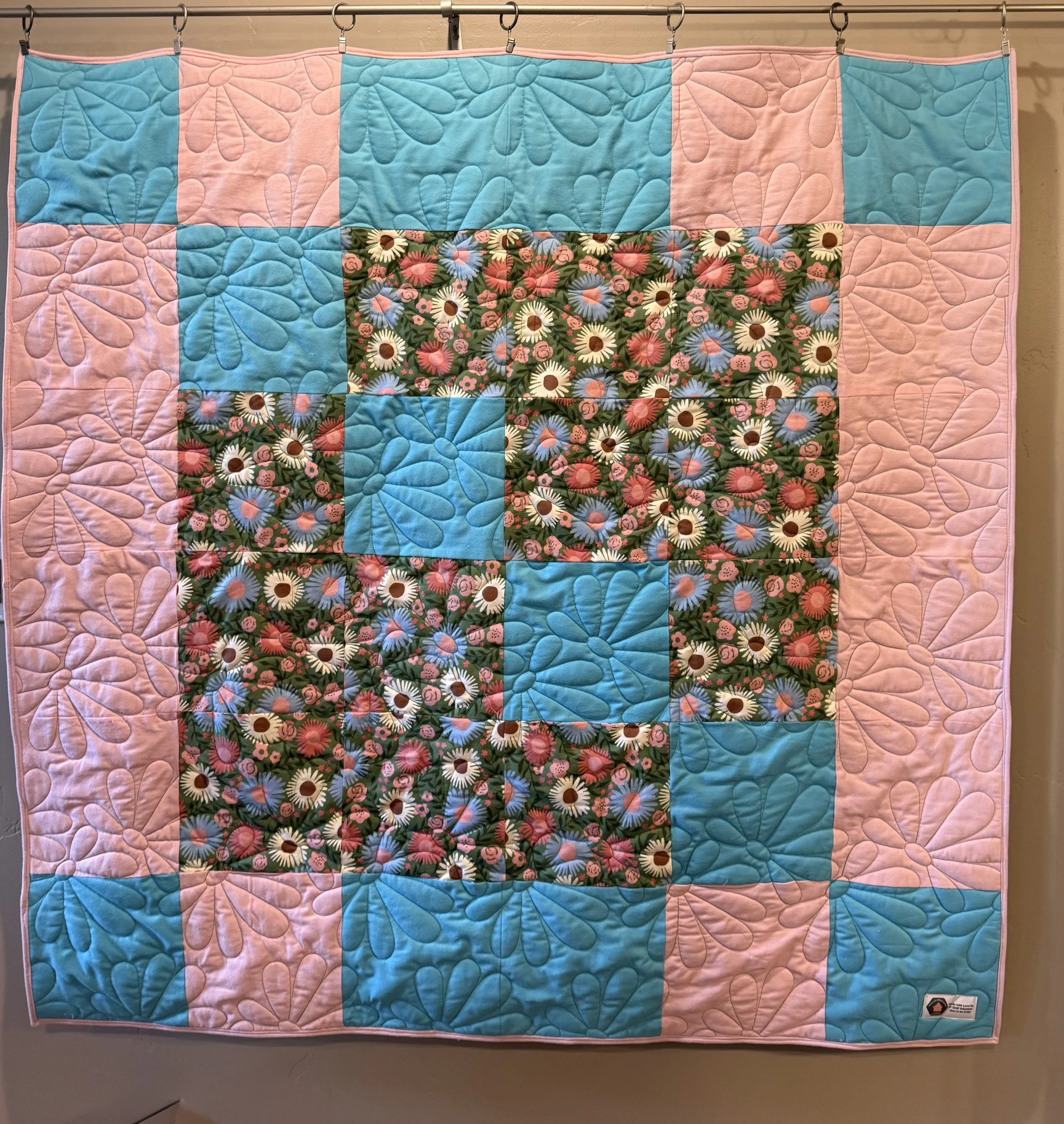 This quilt was made by Gabriella, age 10!
