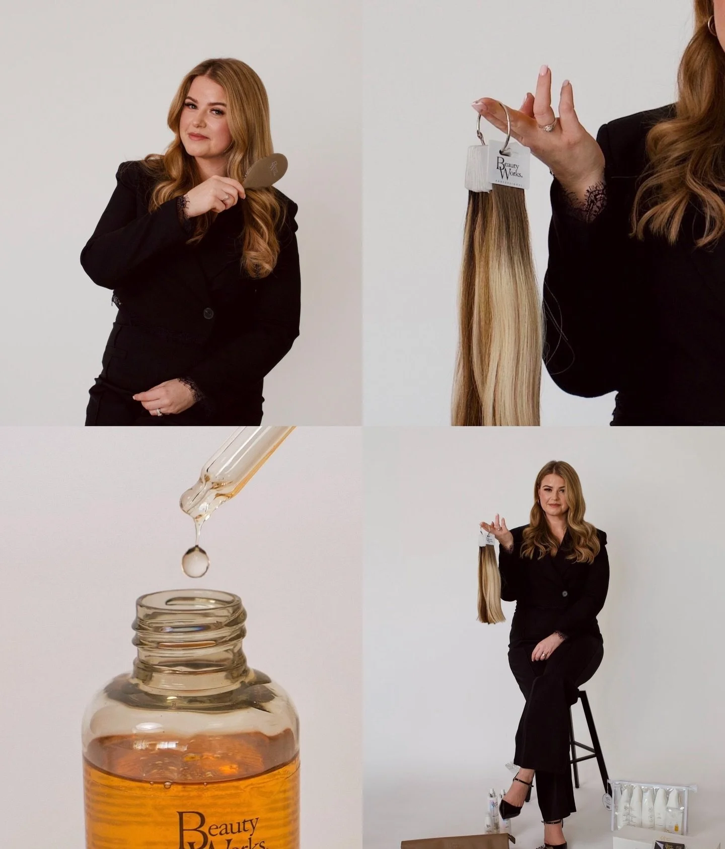 Behind the scenes of a branding shoot with some of my Beauty Works favourites 🤍 

From prepping hair with nourishing oils to selecting the perfect extension shade &mdash; everything is designed to blend seamlessly and look completely natural.

Which
